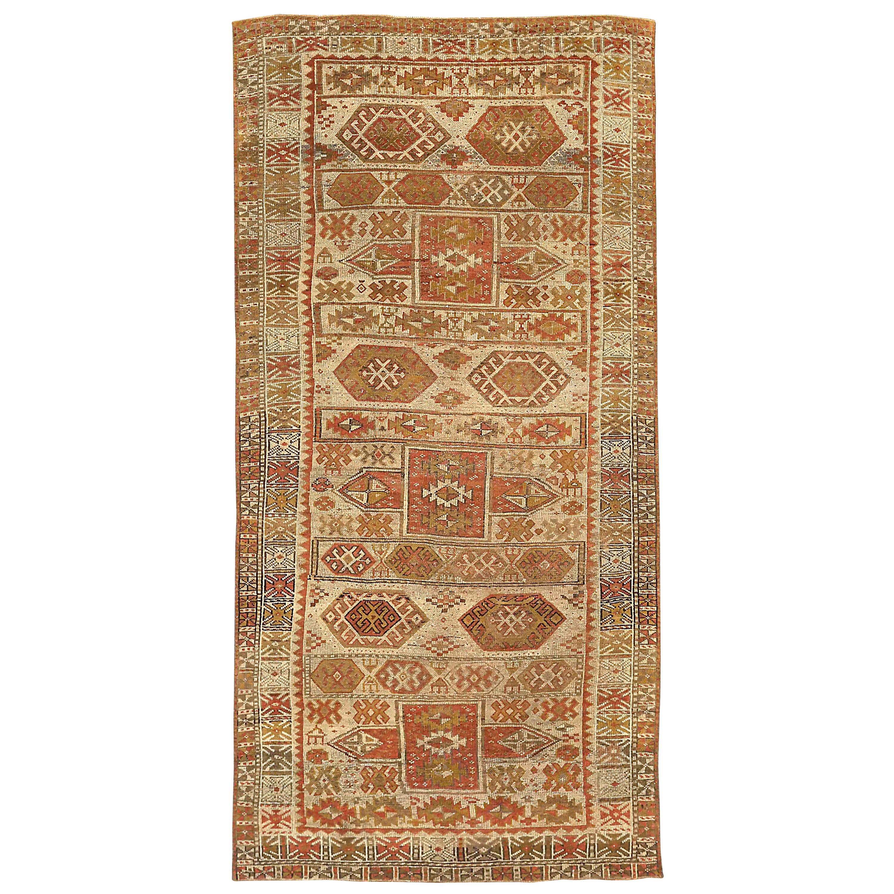 Antique Persian area rug handwoven from the finest sheep’s wool. It’s colored with all-natural vegetable dyes that are safe for humans and pets. It’s a traditional Kurdish design handwoven by expert artisans. It’s a lovely area rug that can be