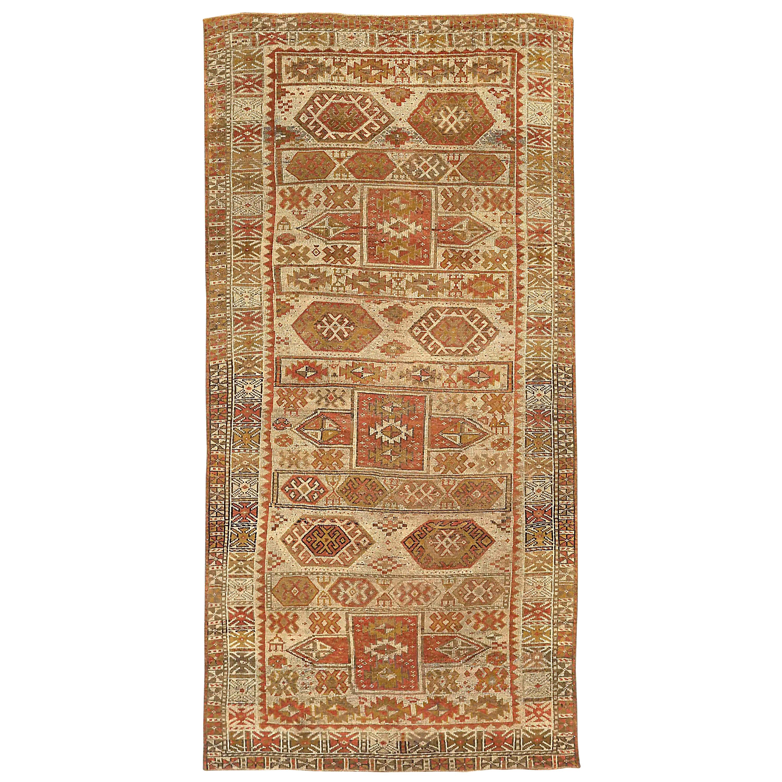 Antique Persian Area Rug Kurdish Design For Sale