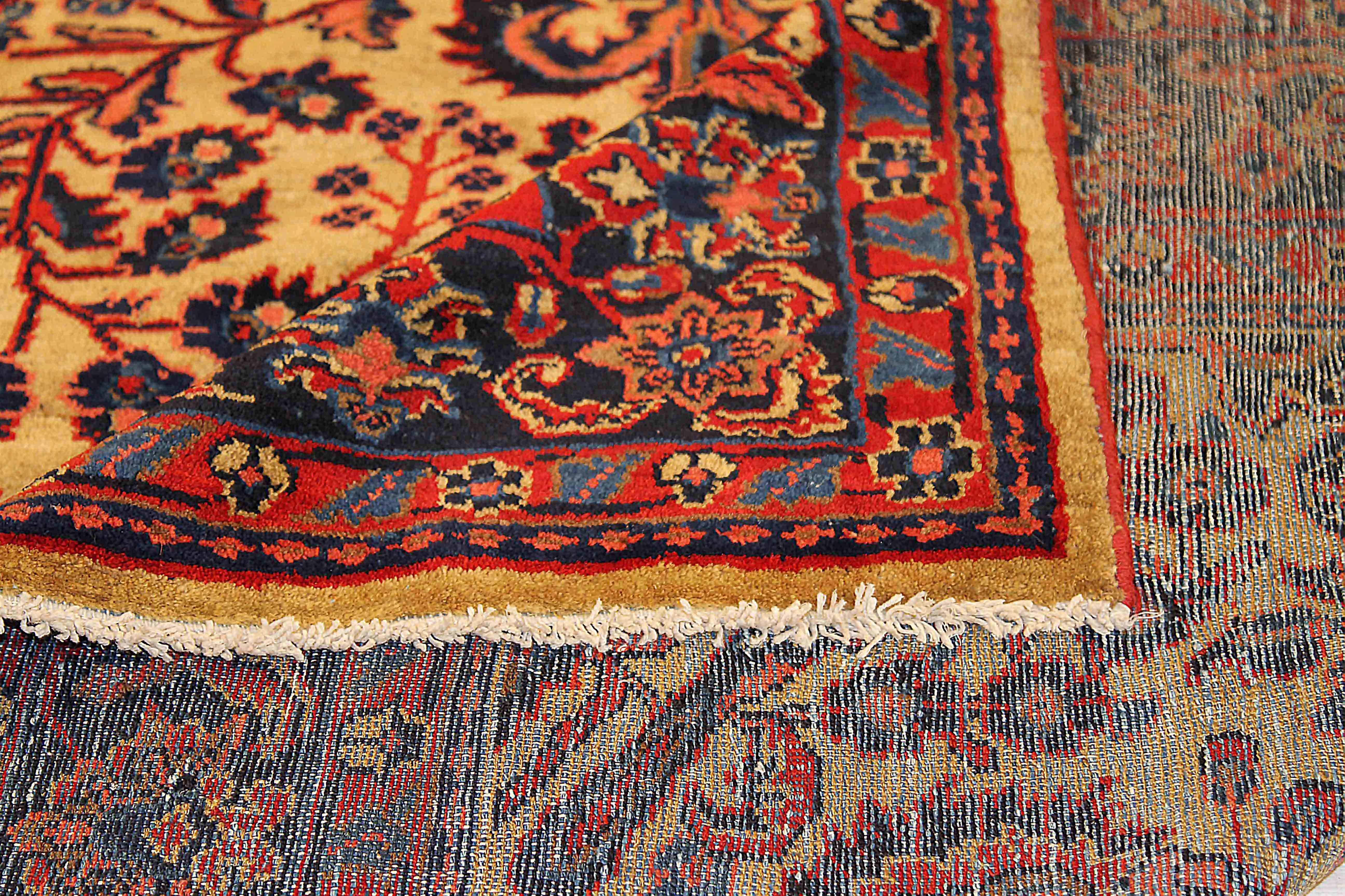 Hand-Woven Antique Persian Area Rug Lilian Design For Sale