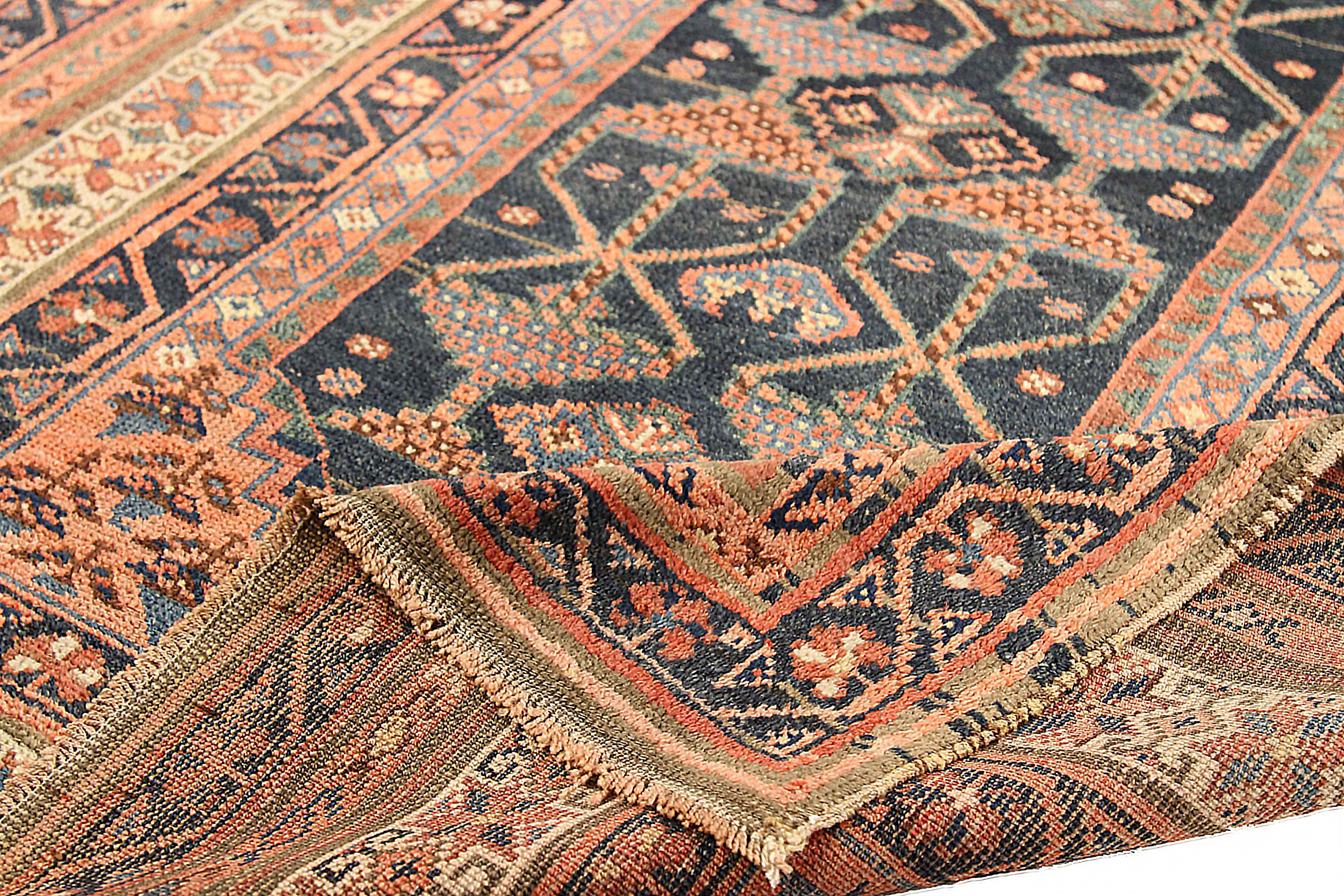 Hand-Woven Antique Persian Area Rug Lori Design For Sale