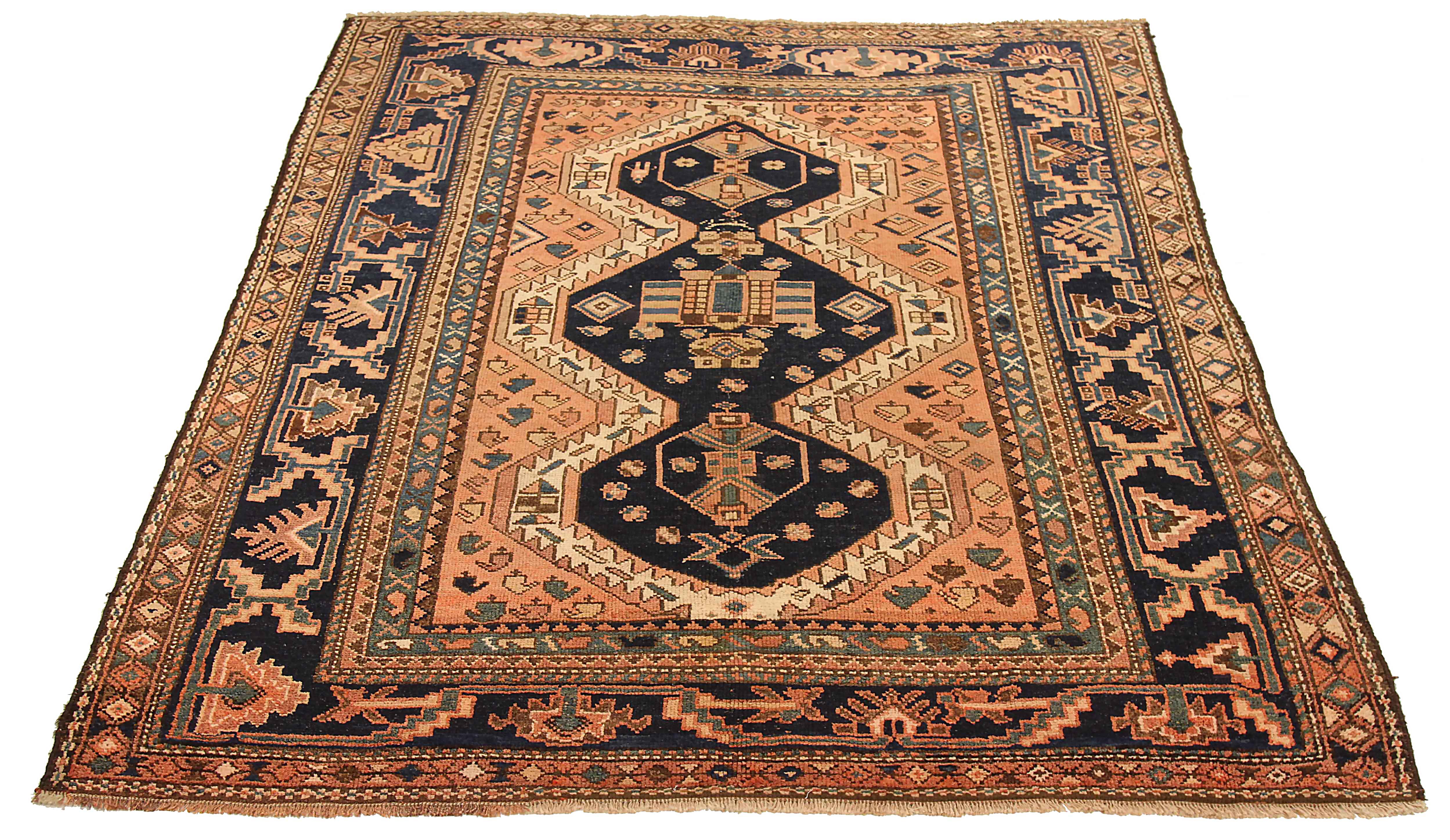 Antique Persian area rug handwoven from the finest sheep’s wool. It’s colored with all-natural vegetable dyes that are safe for humans and pets. It’s a traditional Lori design handwoven by expert artisans. It’s a lovely area rug that can be