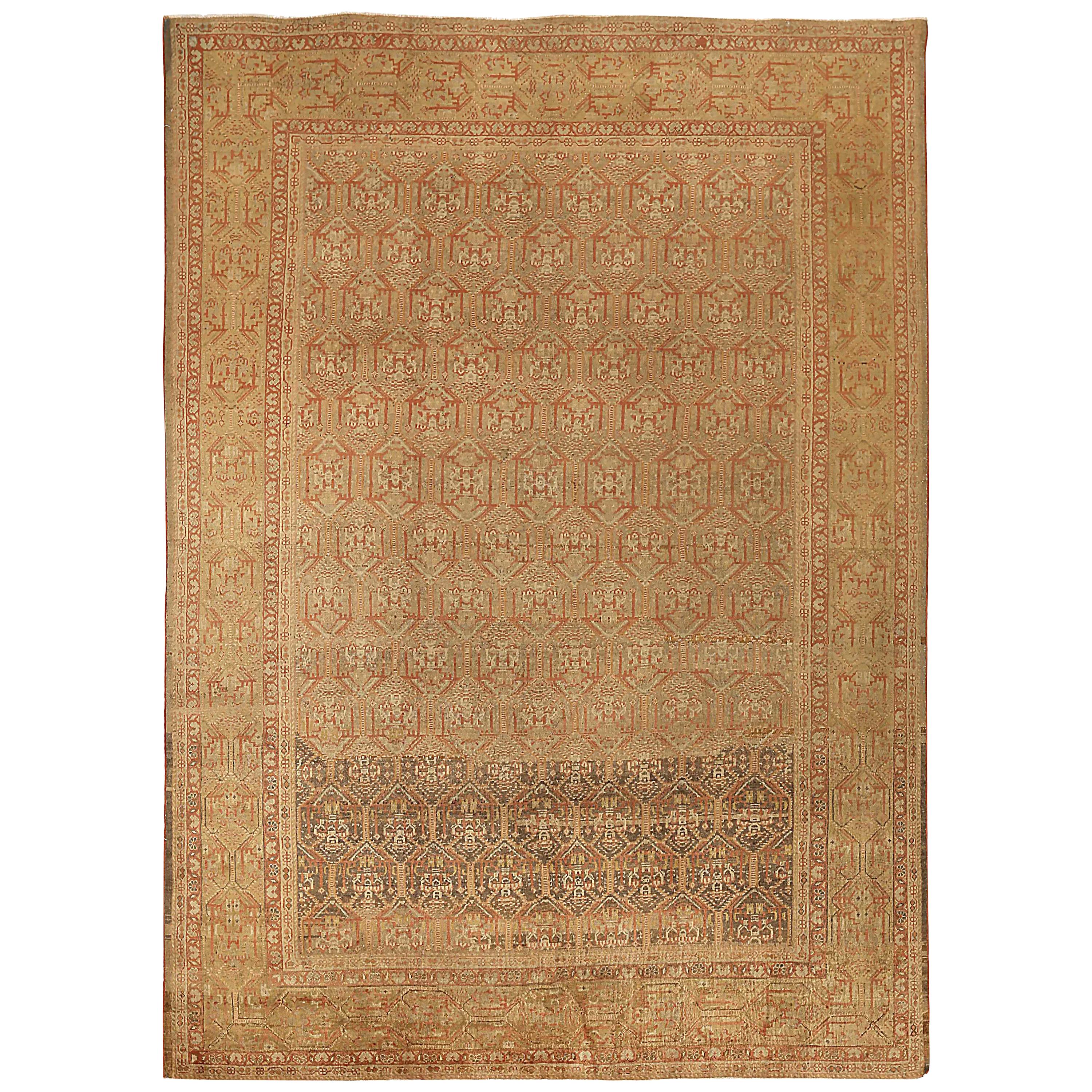 Antiker persischer Teppich Mahal-Design im Angebot