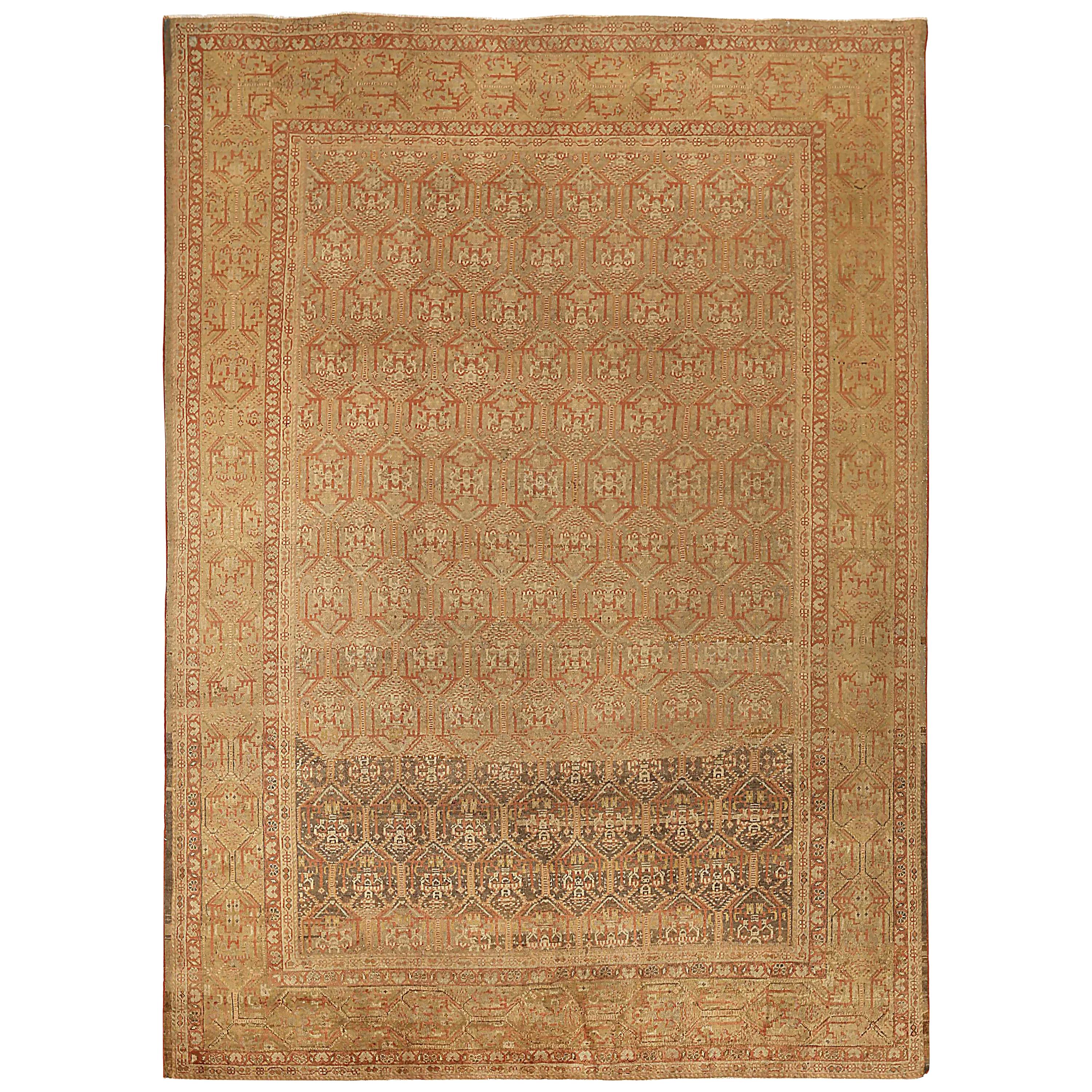 Tapis Persan Antique Mahal Design