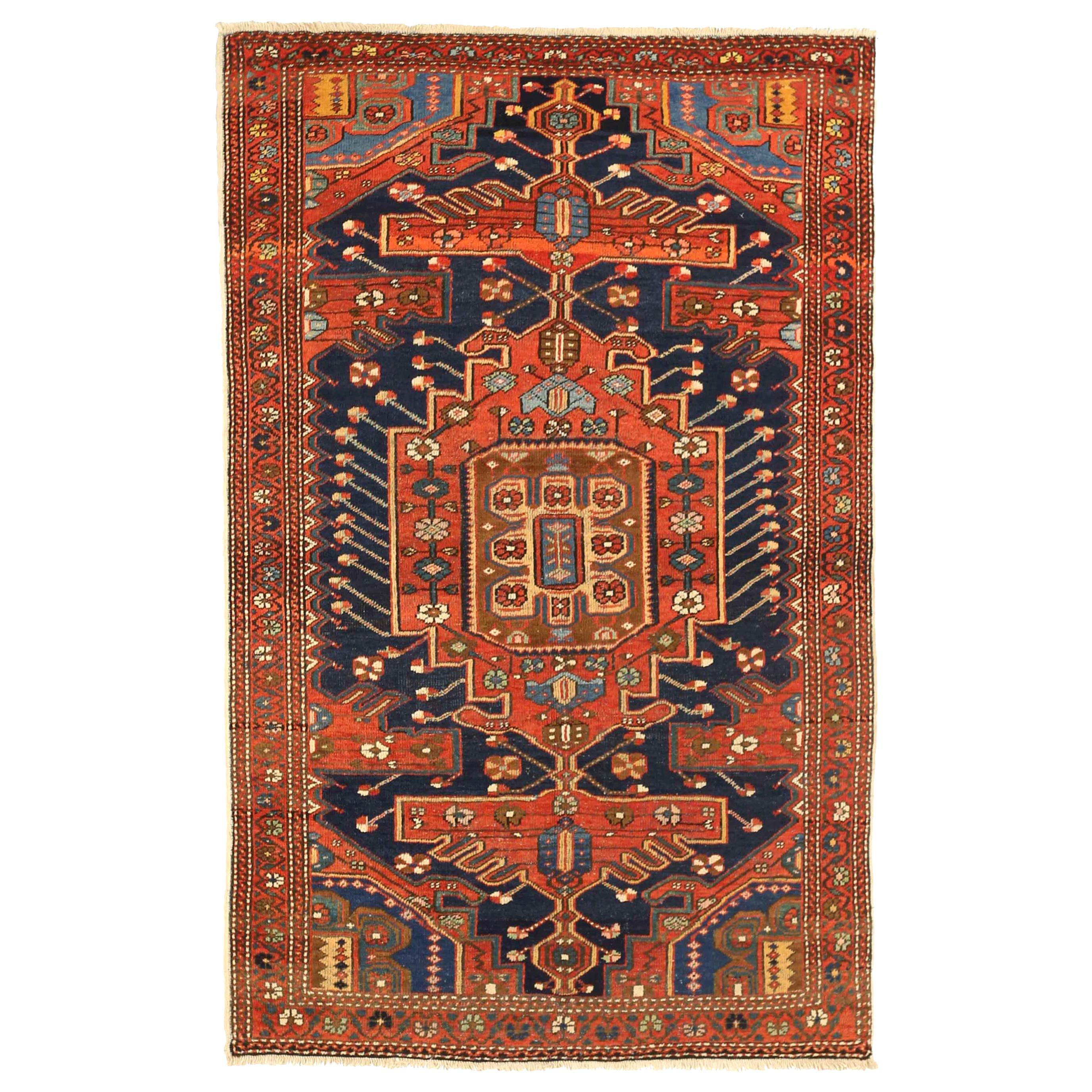 Antique Persian Area Rug Malayer Design