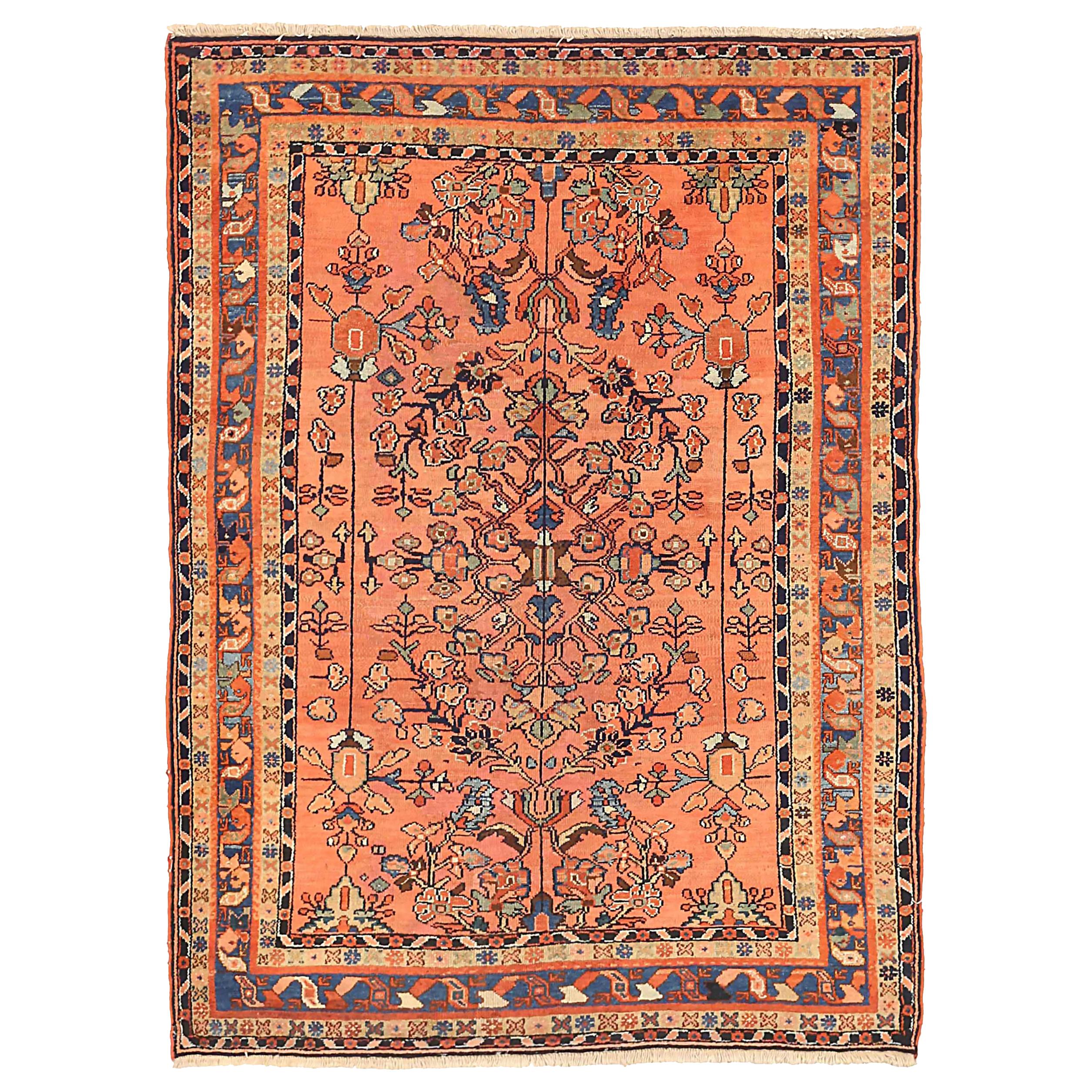 Antique Persian Area Rug Malayer Design For Sale