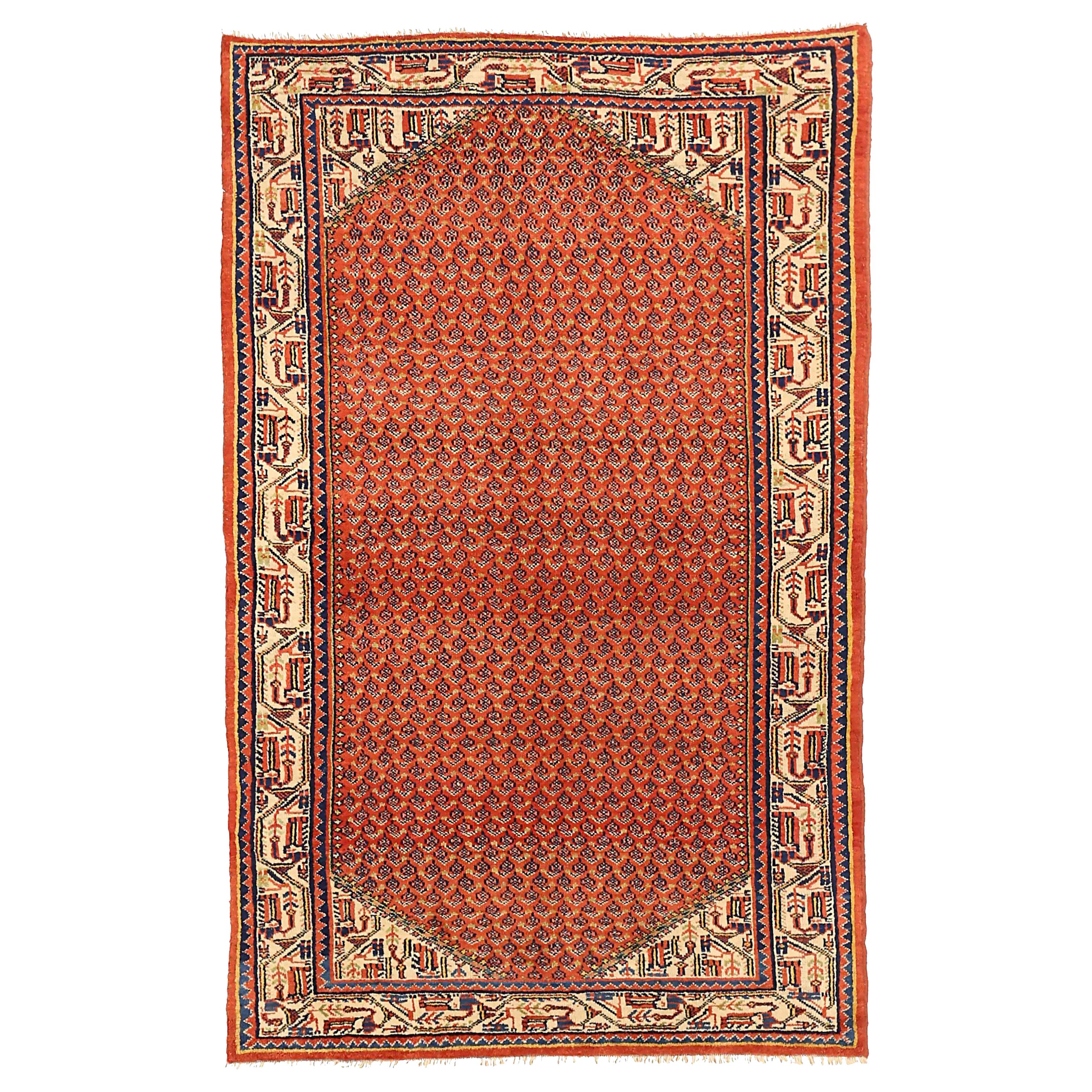 Antique Persian Area Rug Malayer Design