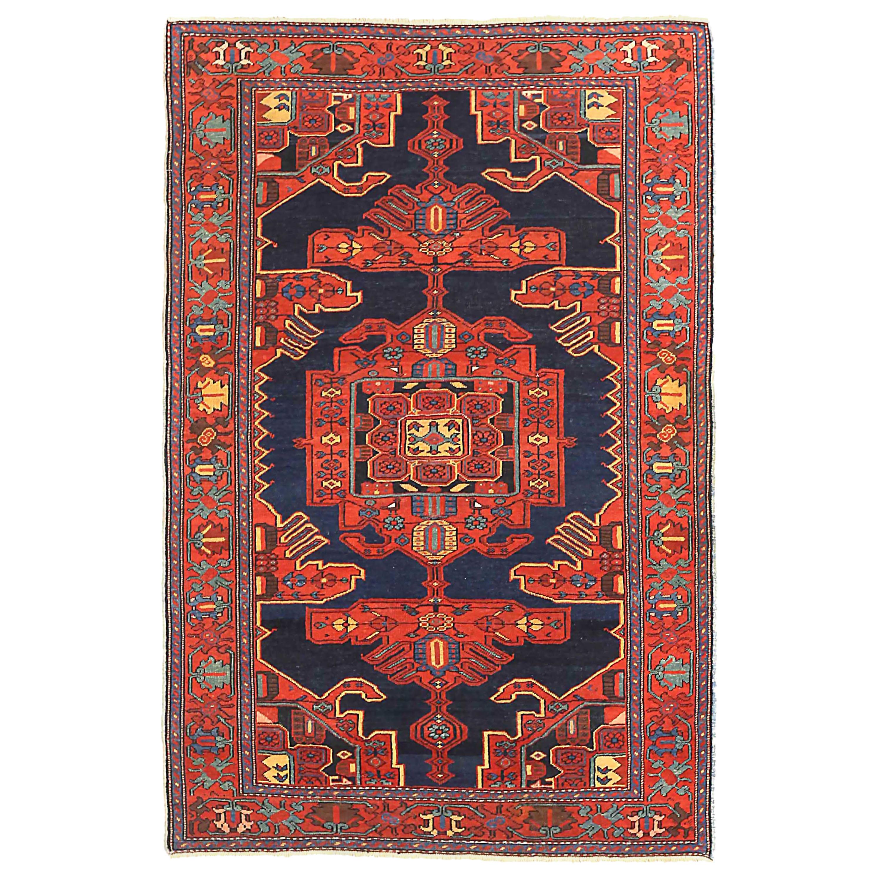 Antique Persian Area Rug Malayer Design