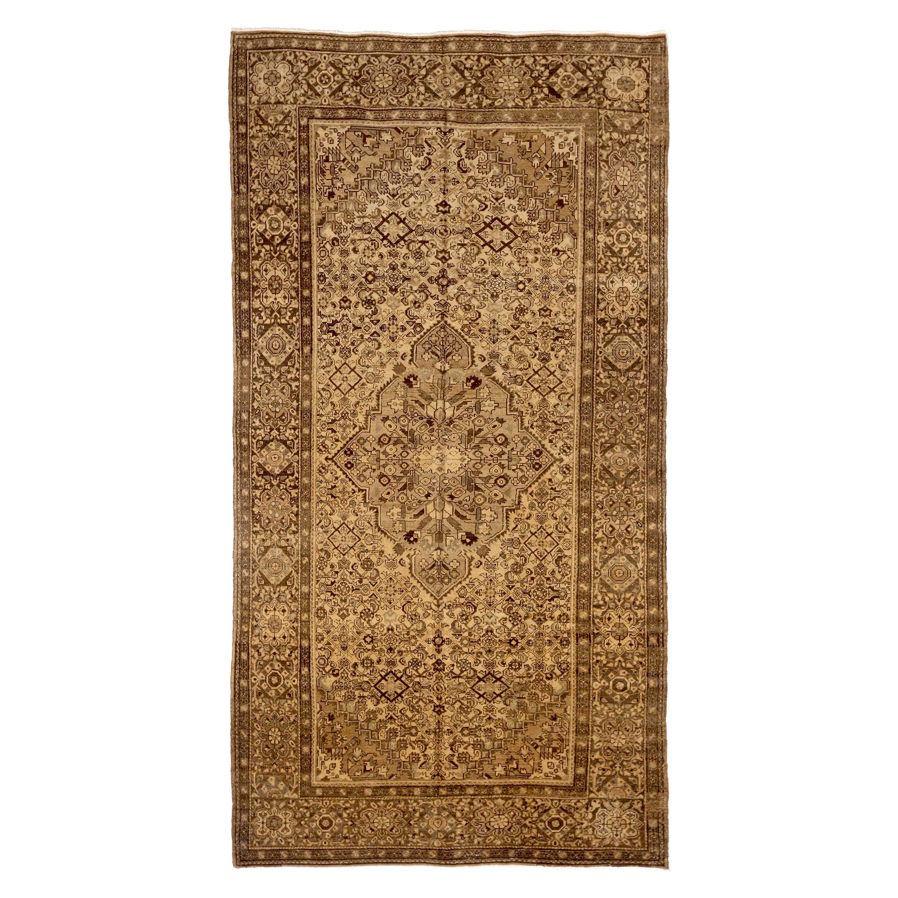 Antique Persian Area Rug Malayer Design For Sale