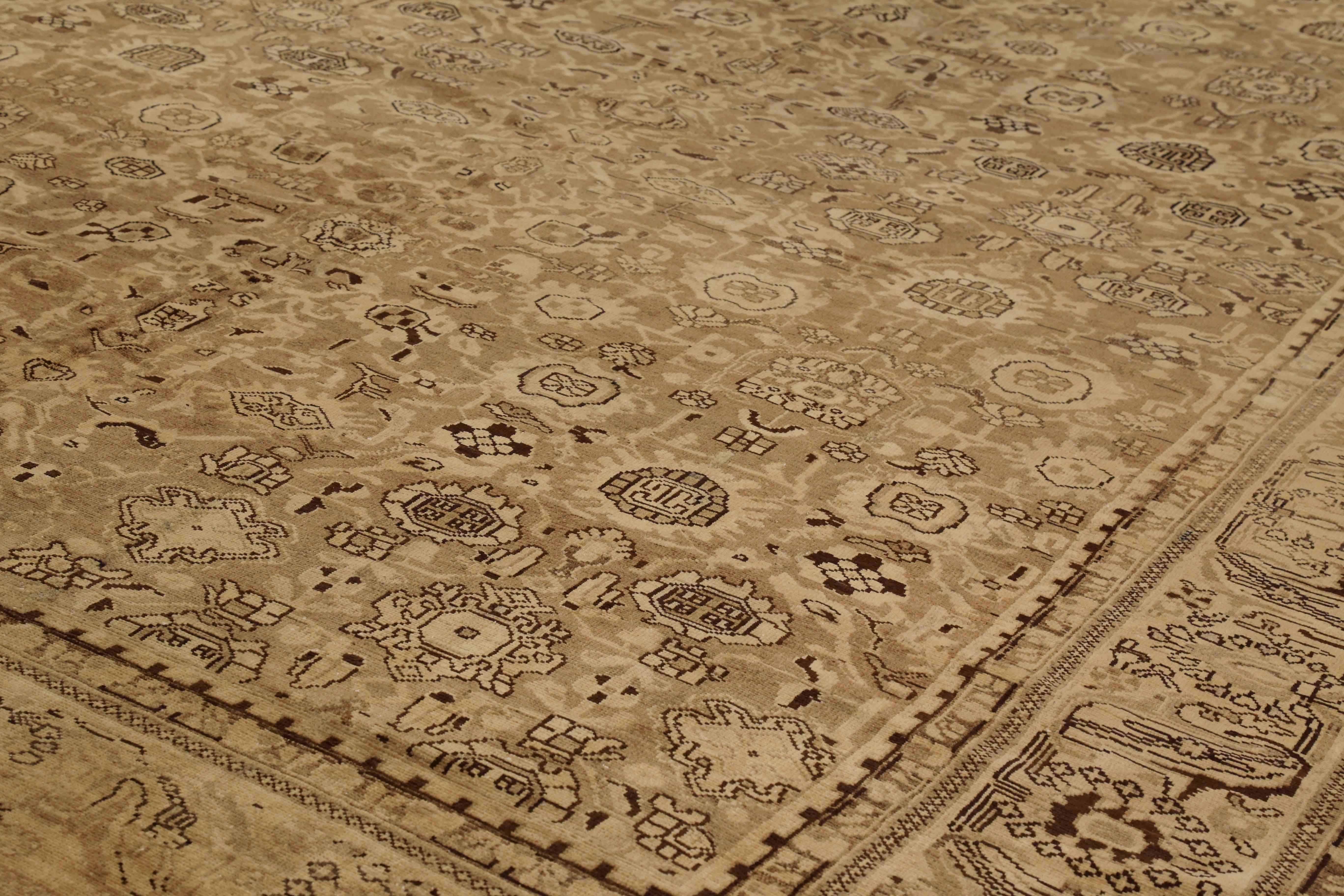 Hand-Woven Antique Persian Area Rug Malayer Design For Sale