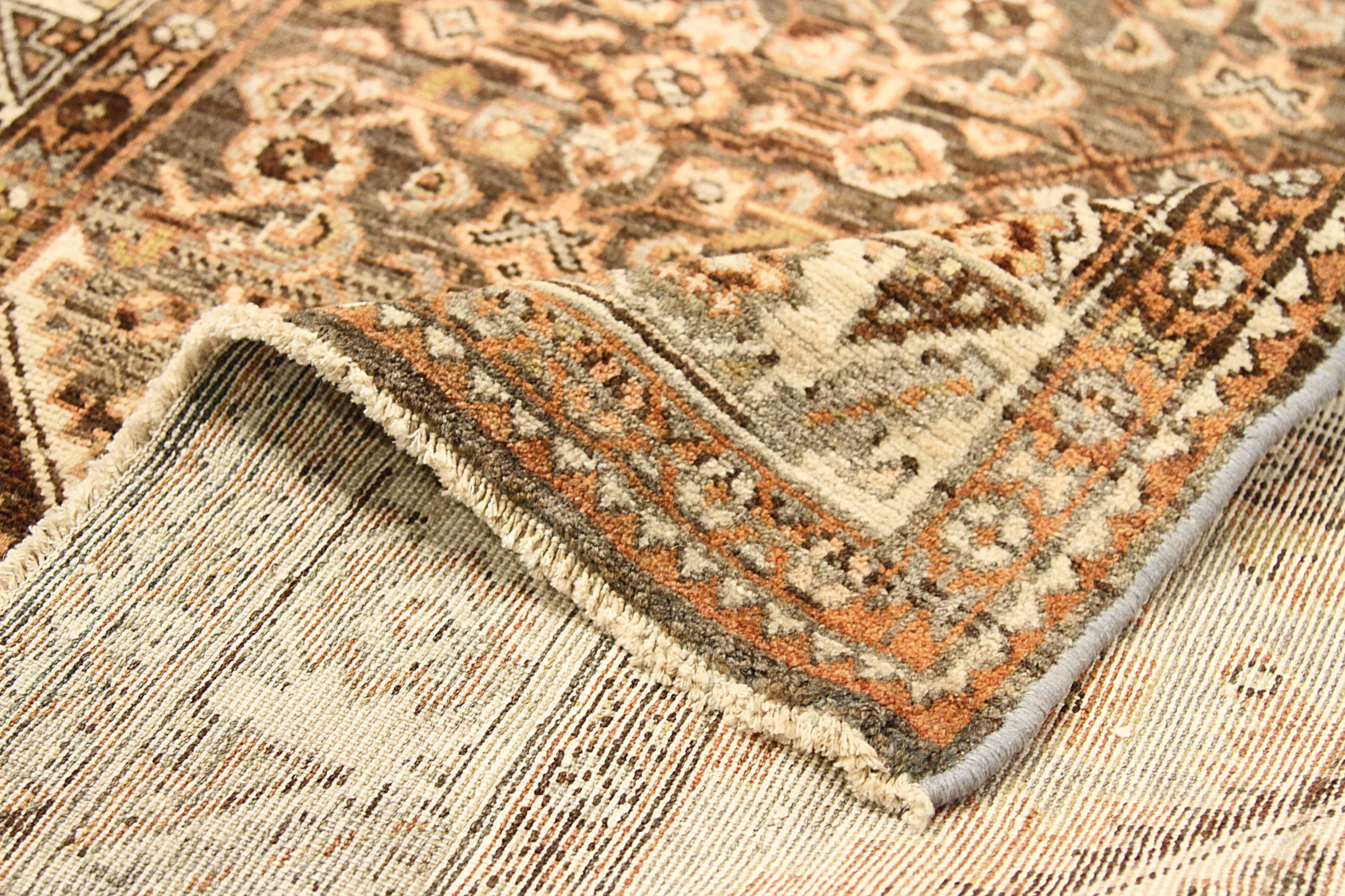 Tissé à la main Tapis persan ancien à motif Malayer en vente