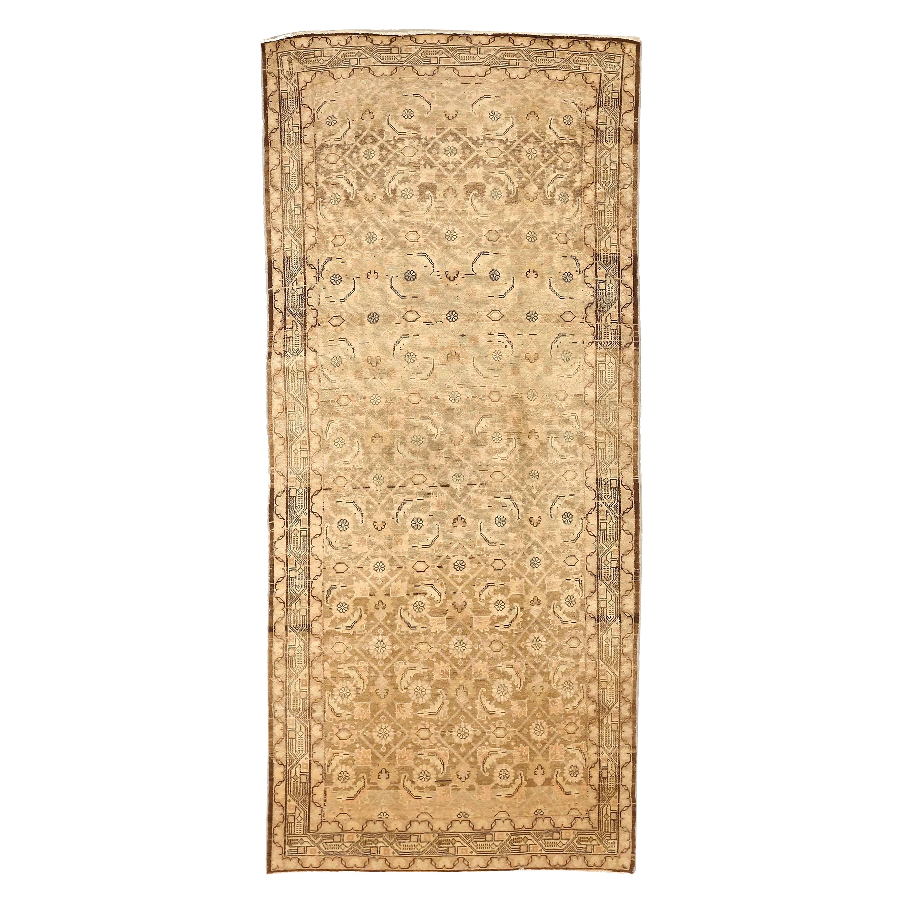 Alfombra Persa Antigua Diseño Malayer, Medida: 4'1" x 9'4