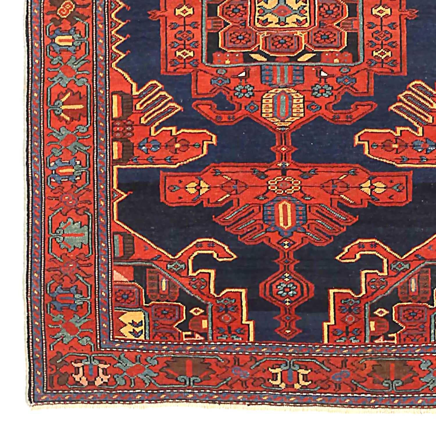 Perse Tapis persan ancien à motif Malayer en vente