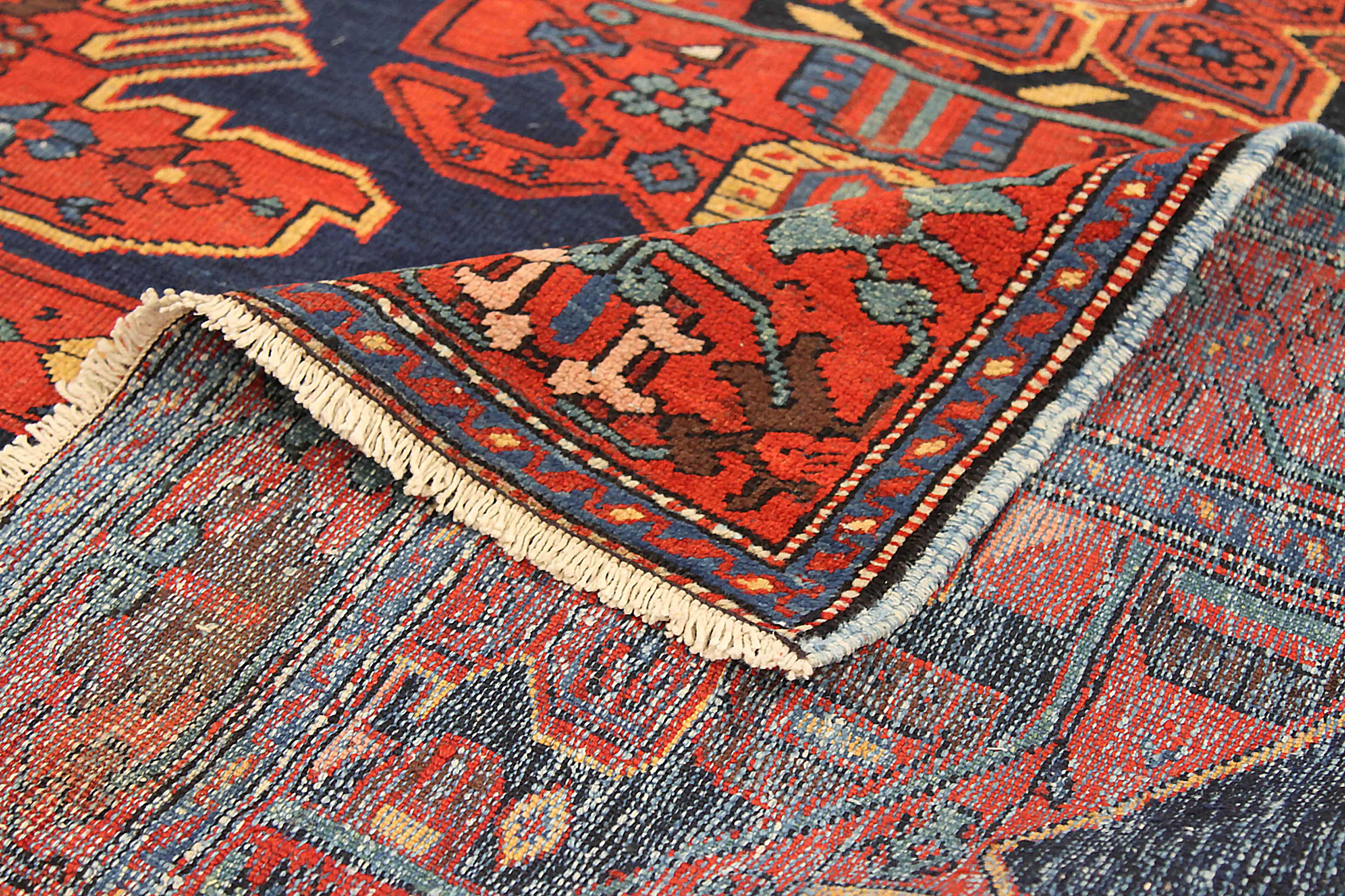 Tissé à la main Tapis persan ancien à motif Malayer en vente
