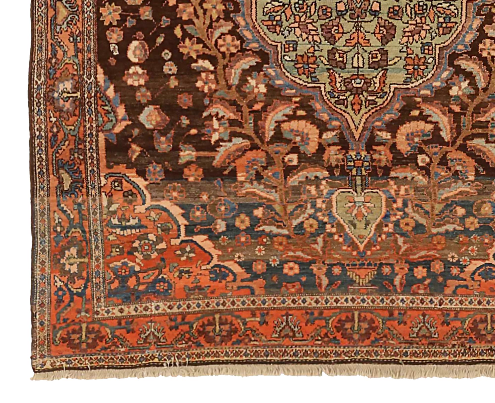 Antiker persischer Teppich in Malayer-Muster (Persisch) im Angebot