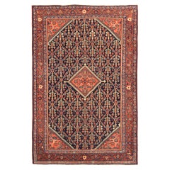 Vintage Persian Area Rug Meshkabad Design