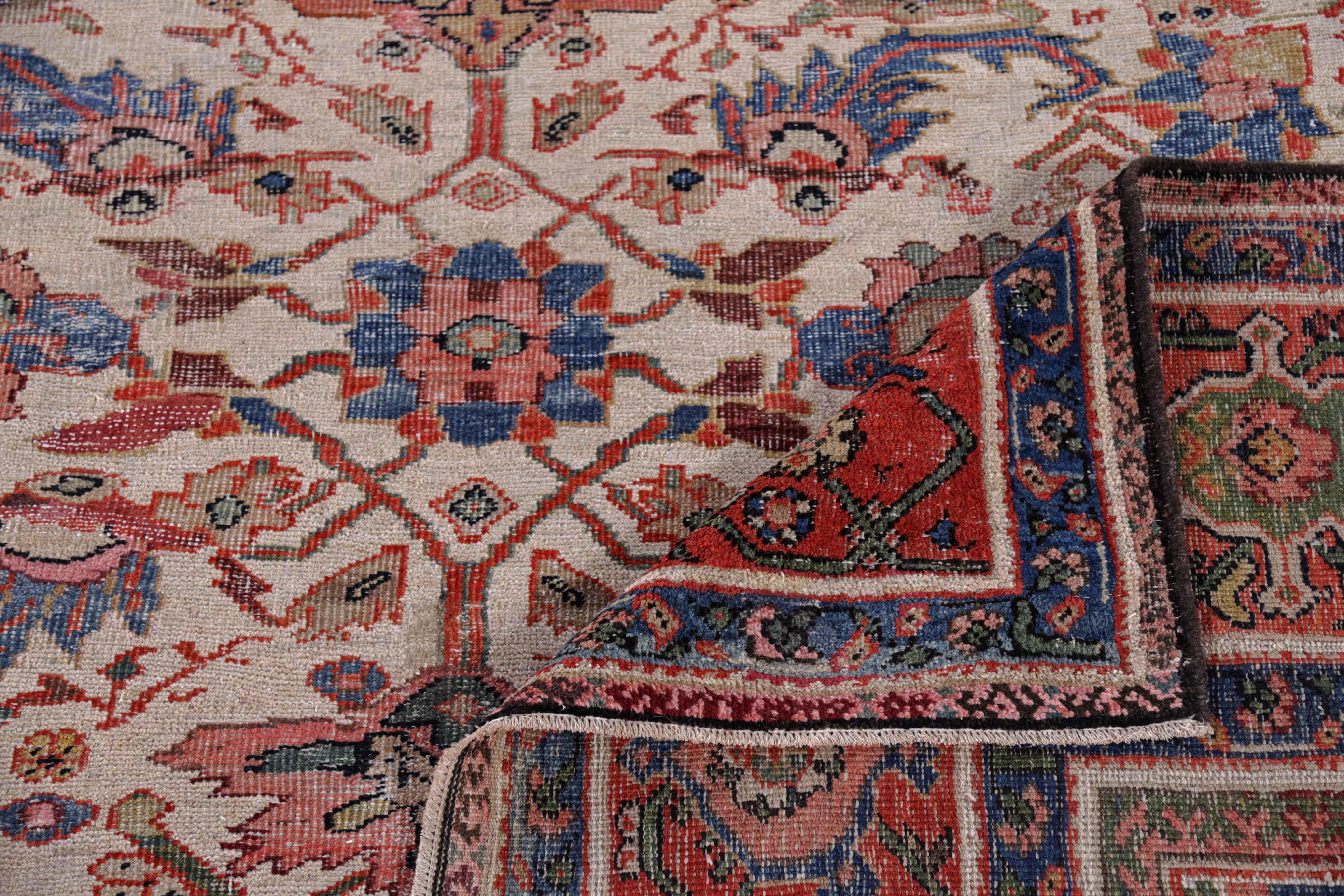 Antique Persian Area Rug Meshkabad Design For Sale 2