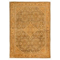 Vintage Persian Area Rug Meshkabad Design