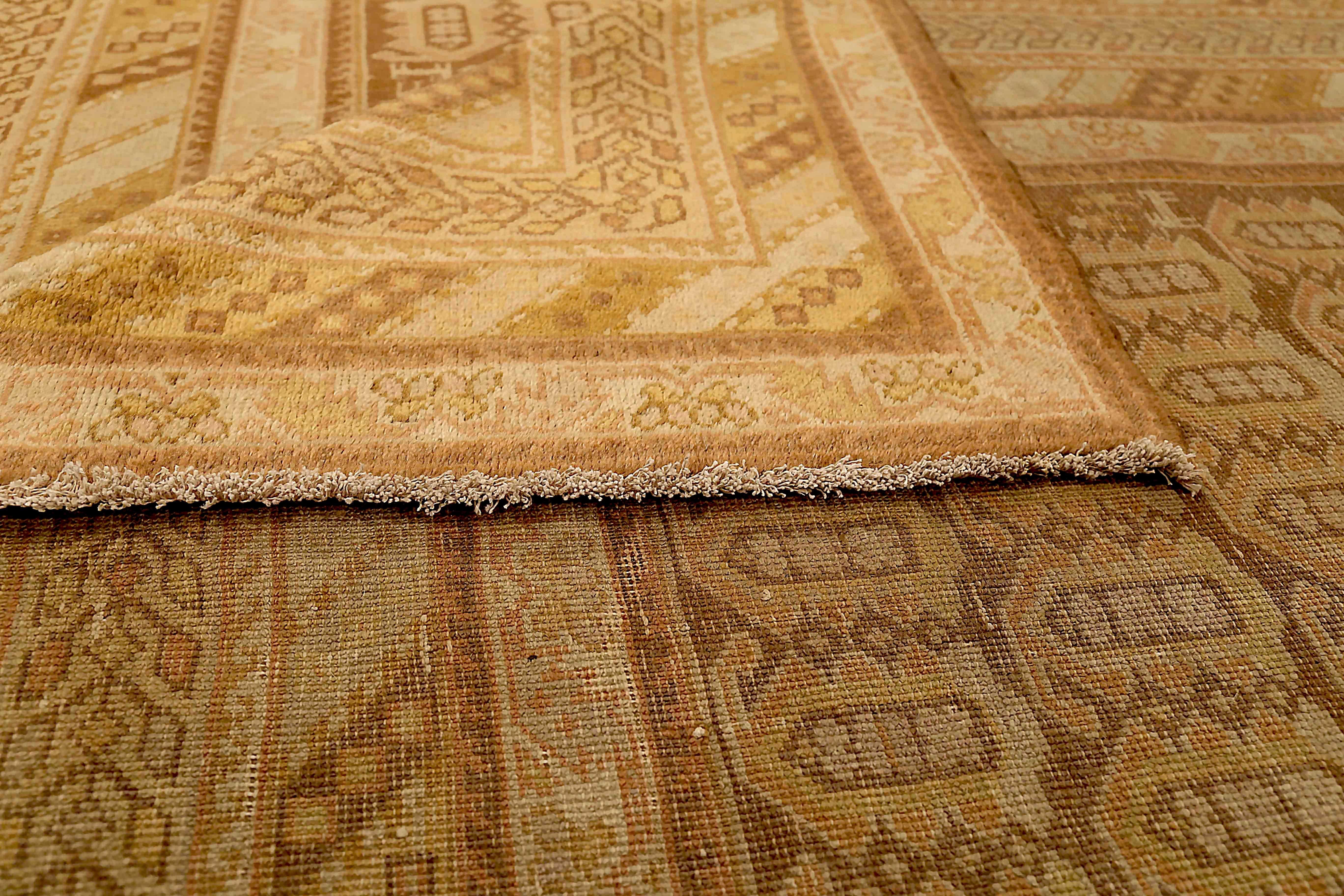 Hand-Woven Antique Persian Area Rug Meshkin Design For Sale