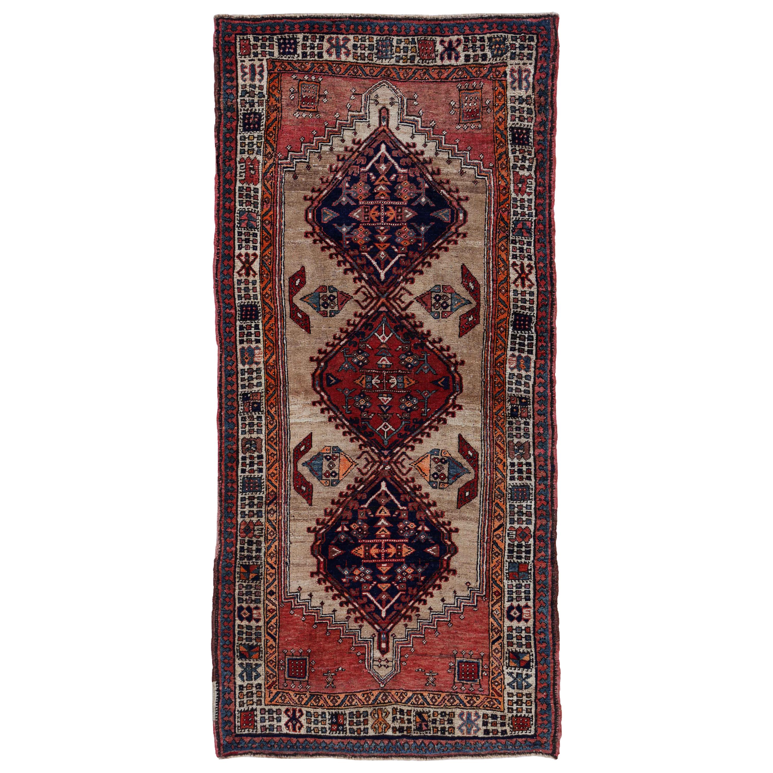 Antique Persian Area Rug Sarab Design For Sale