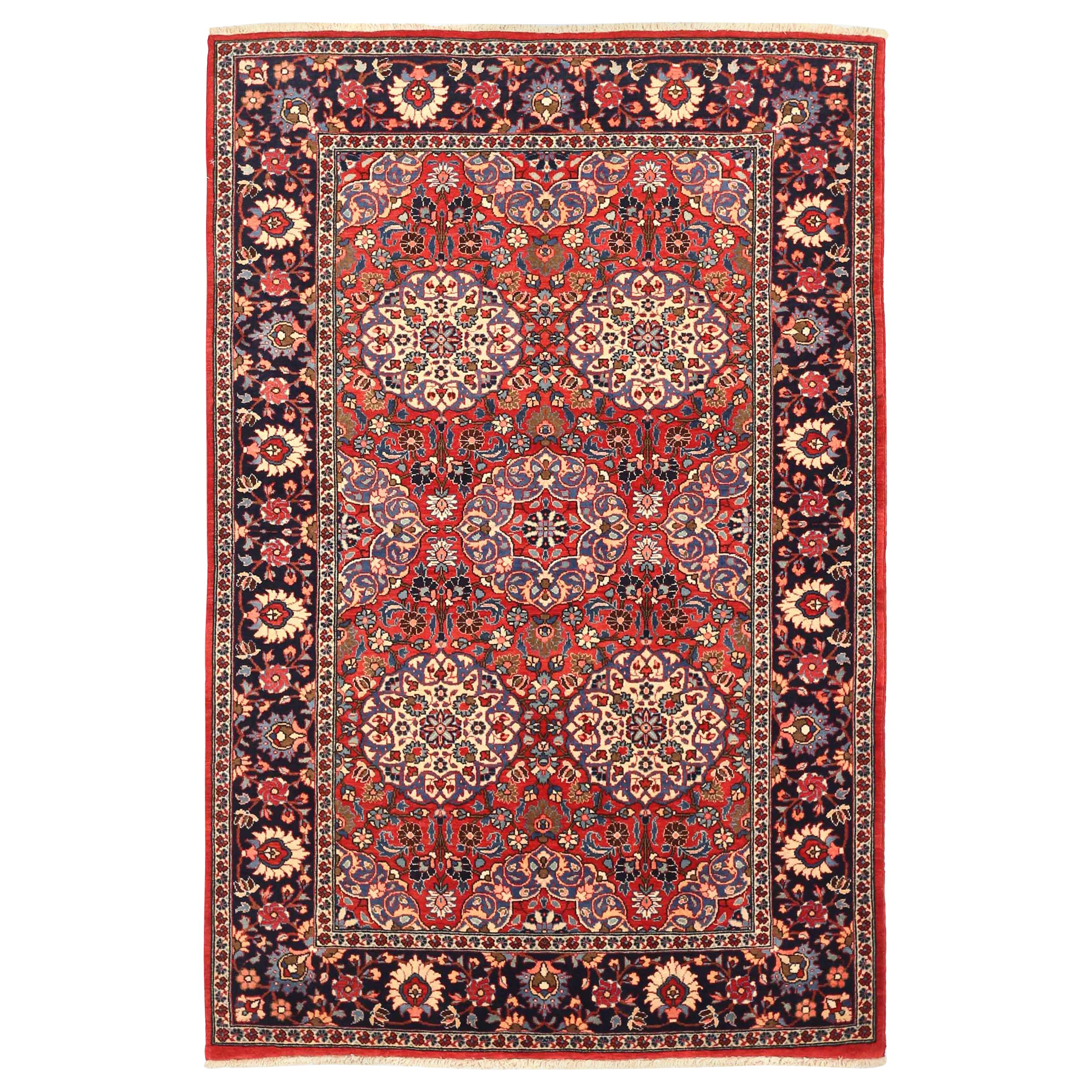 Alfombra Persa Antigua Diseño Semnan
