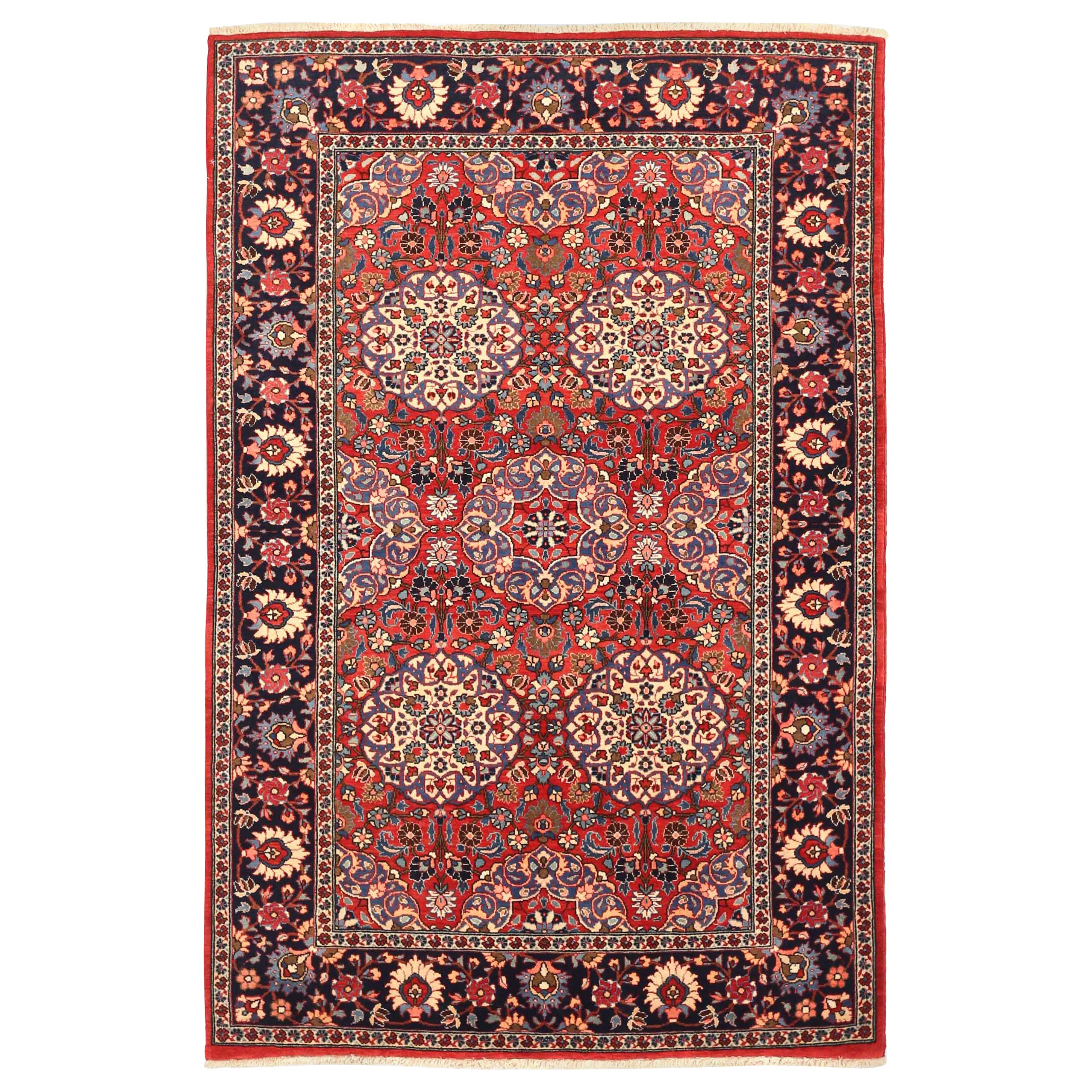 Antique Persian Area Rug Semnan Design