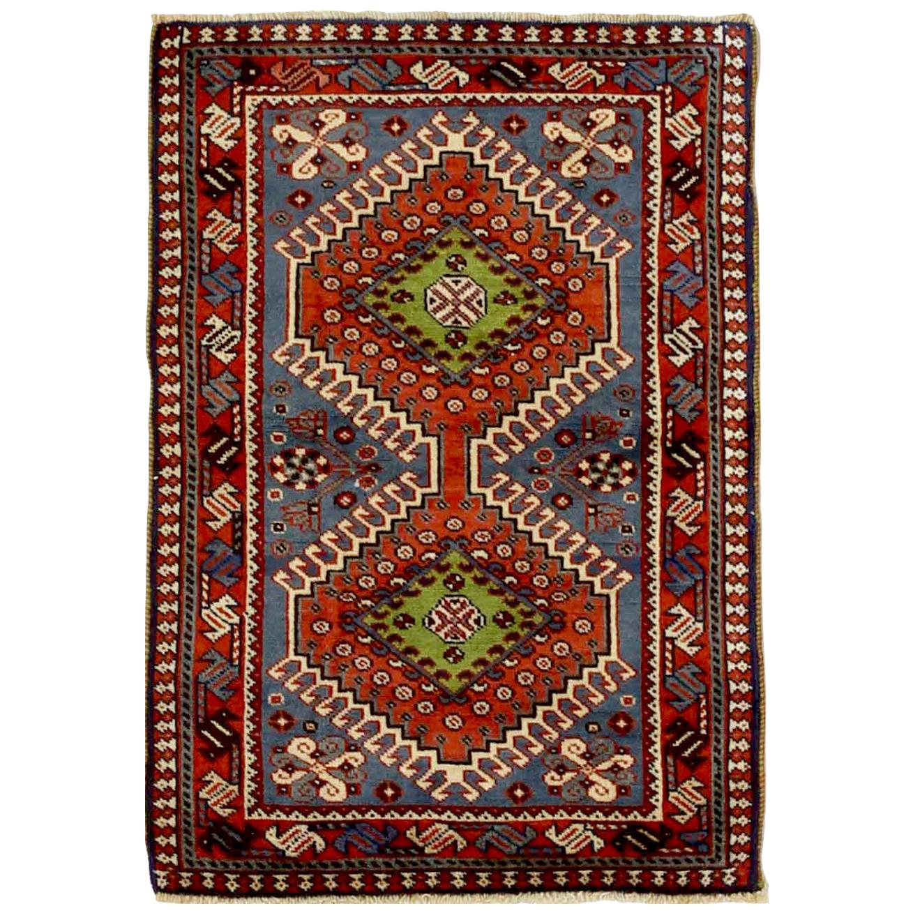 Antique Persian Area Rug Shiraz Design For Sale