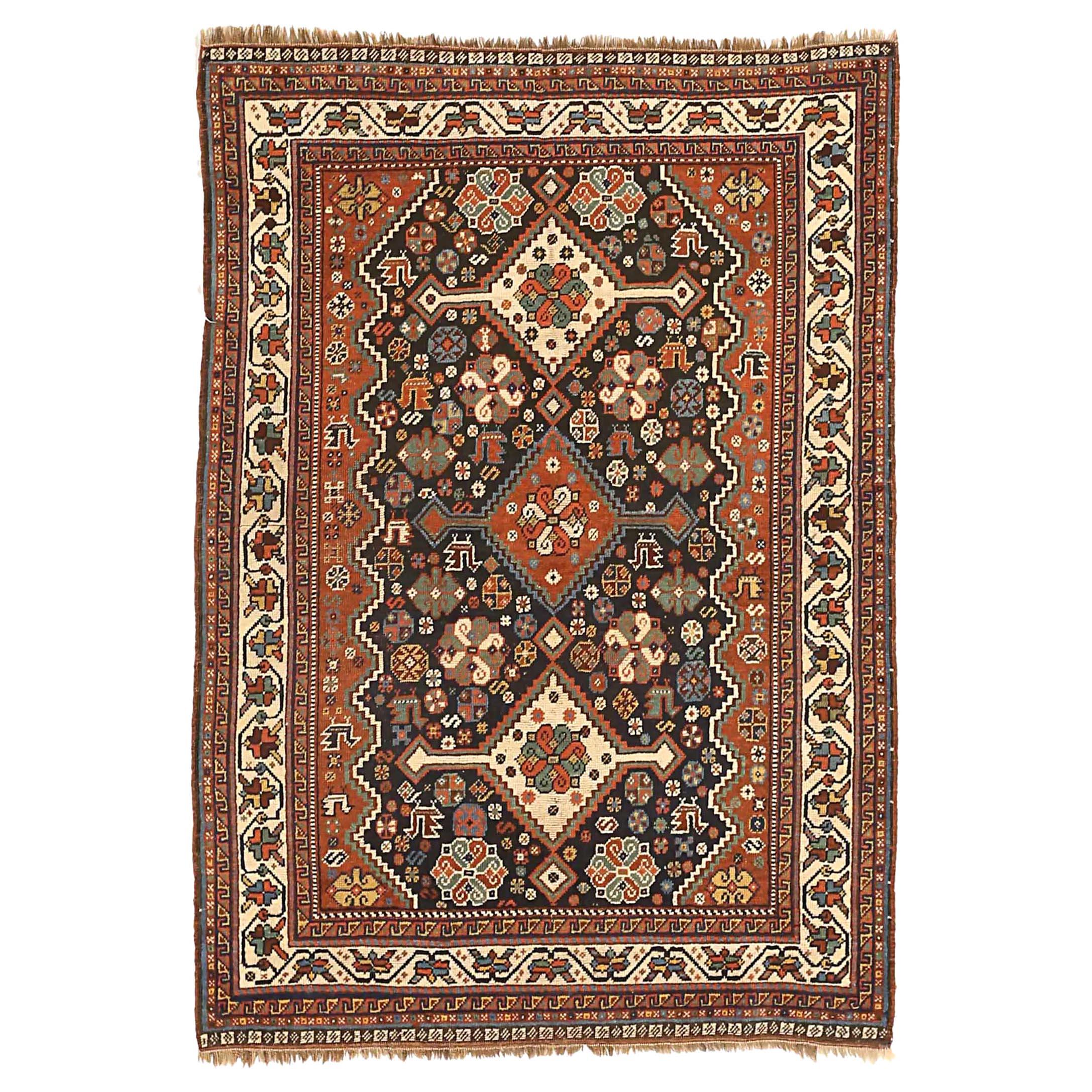 Antique Persian Area Rug Shiraz Design For Sale