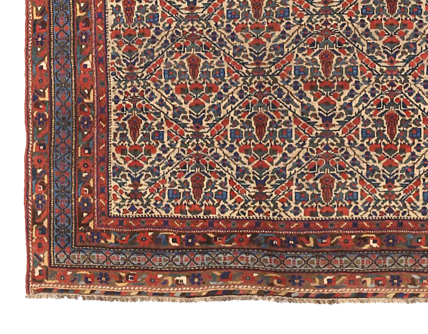 Other Antique Persian Area Rug Sirjan Design For Sale