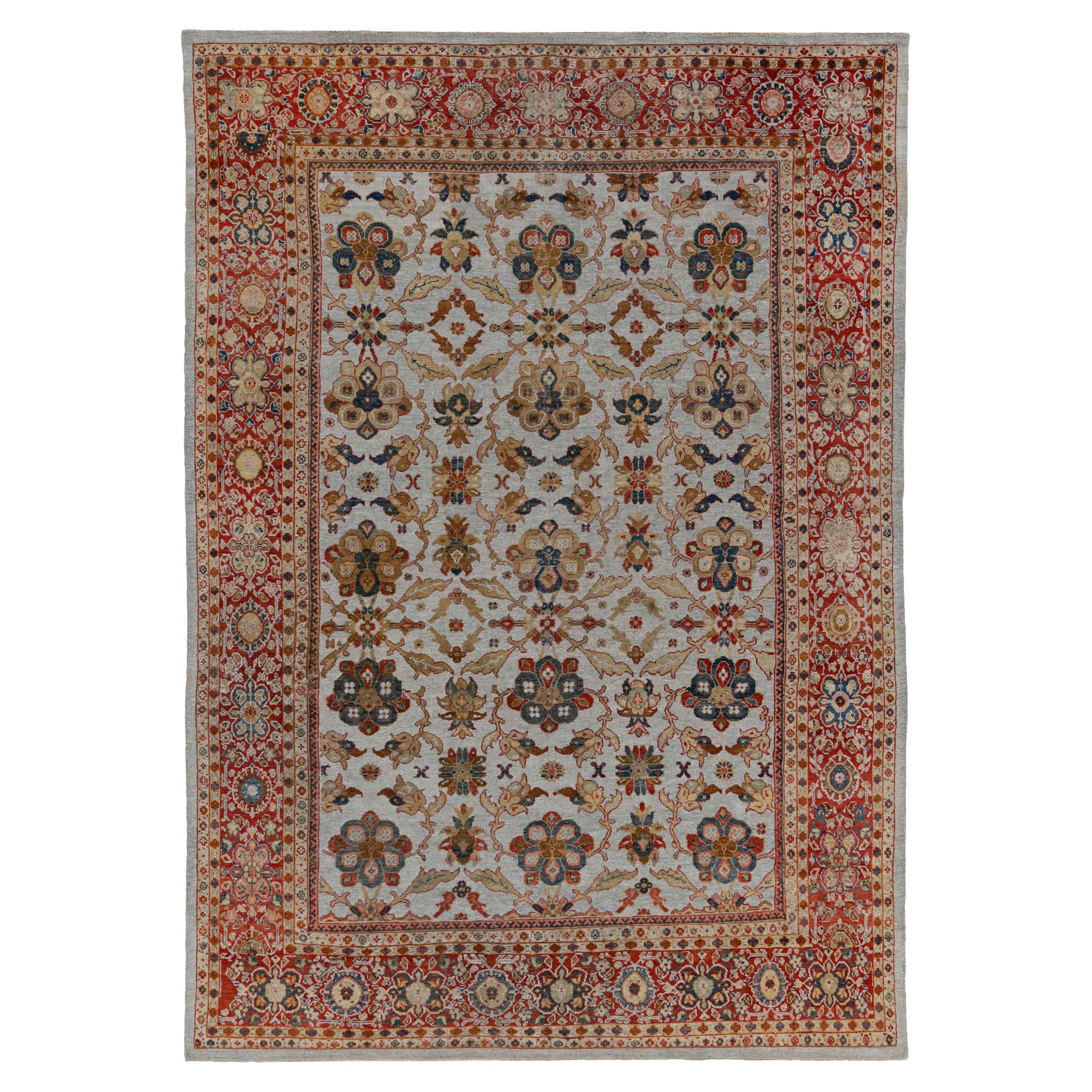 Antique Persian Area Rug Sultanabad Design