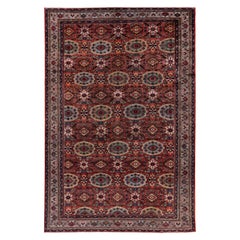 Antique Persian Area Rug Sultanabad Design