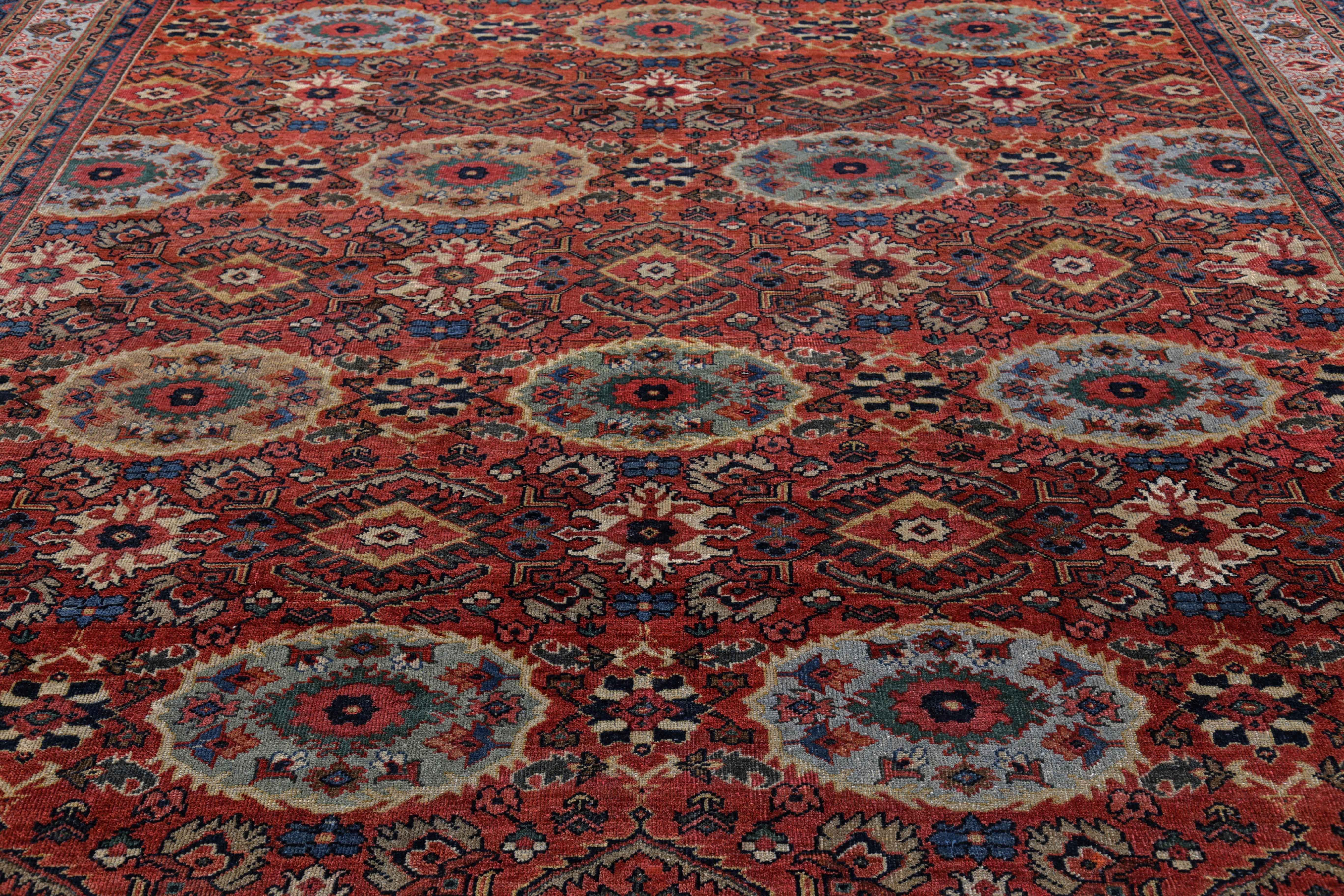 20th Century Antique Persian Area Rug Sultanabad Design For Sale