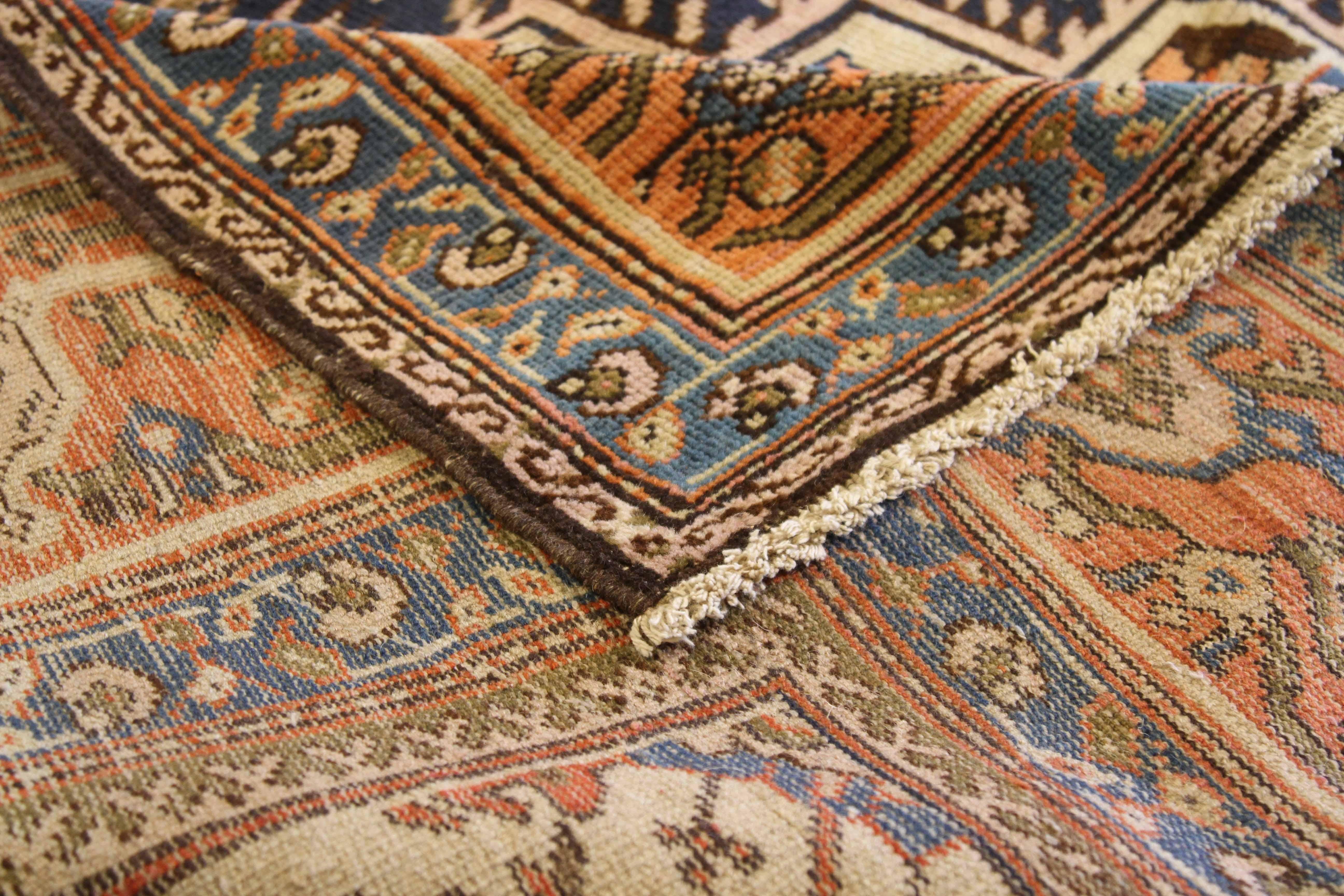 20th Century Antique Persian Area Rug Sultanabad Design, Size For Sale