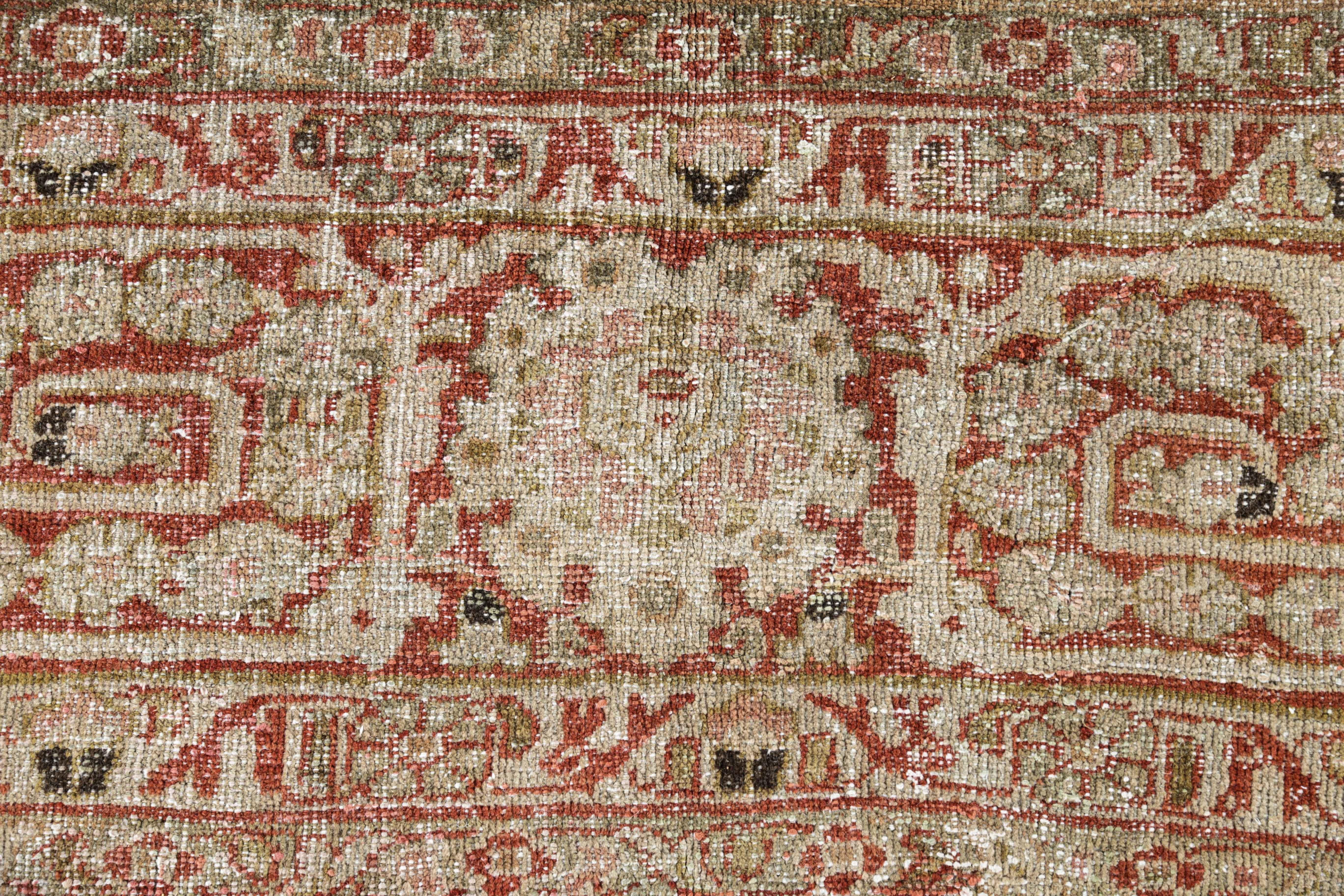 20th Century Antique Persian Area Rug Sultanabad Design For Sale