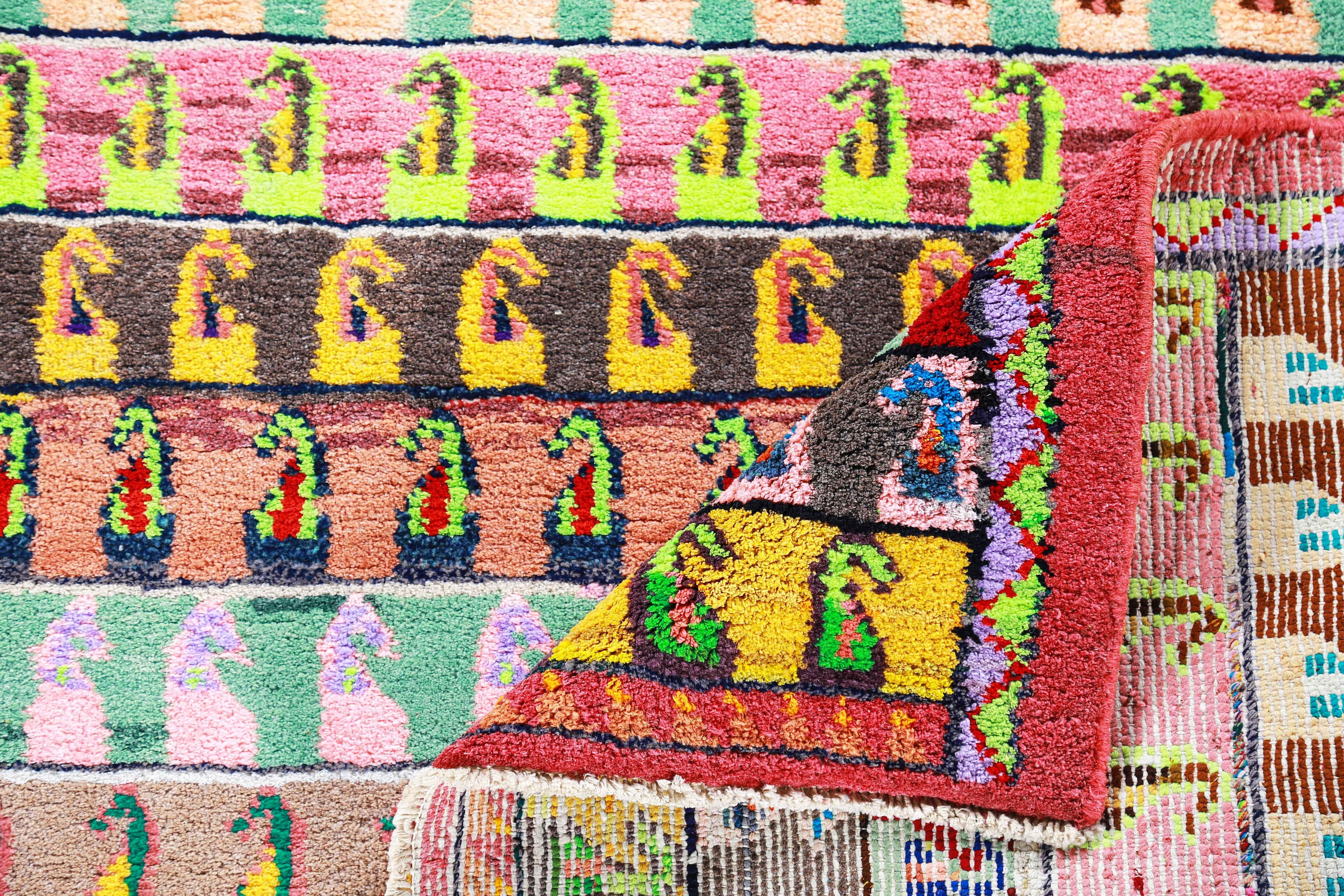 Laine Tapis persan ancien design Sultanabad en vente