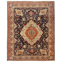 Antique Persian Area Rug Tabriz Design