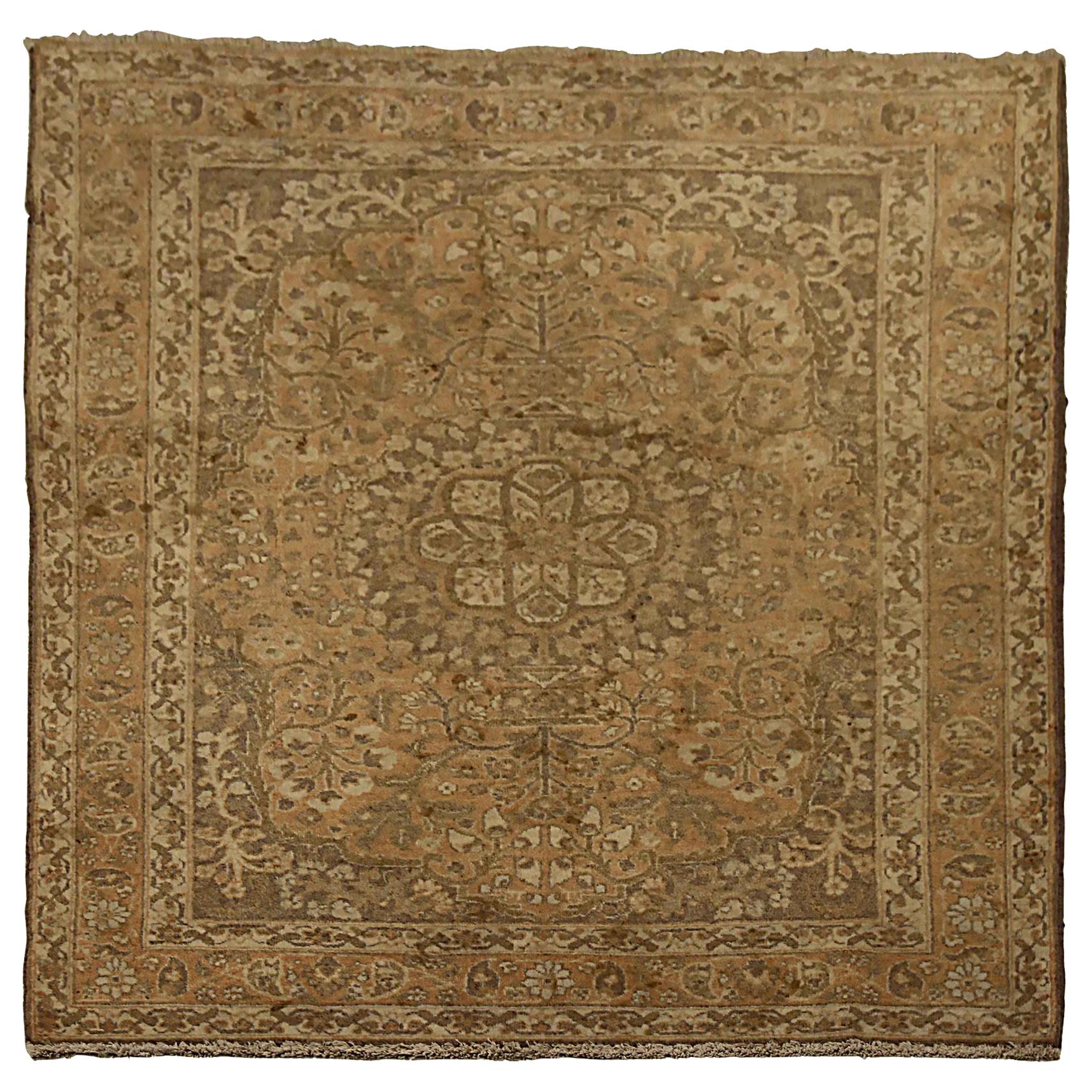 Antique Persian Area Rug Tabriz Design For Sale