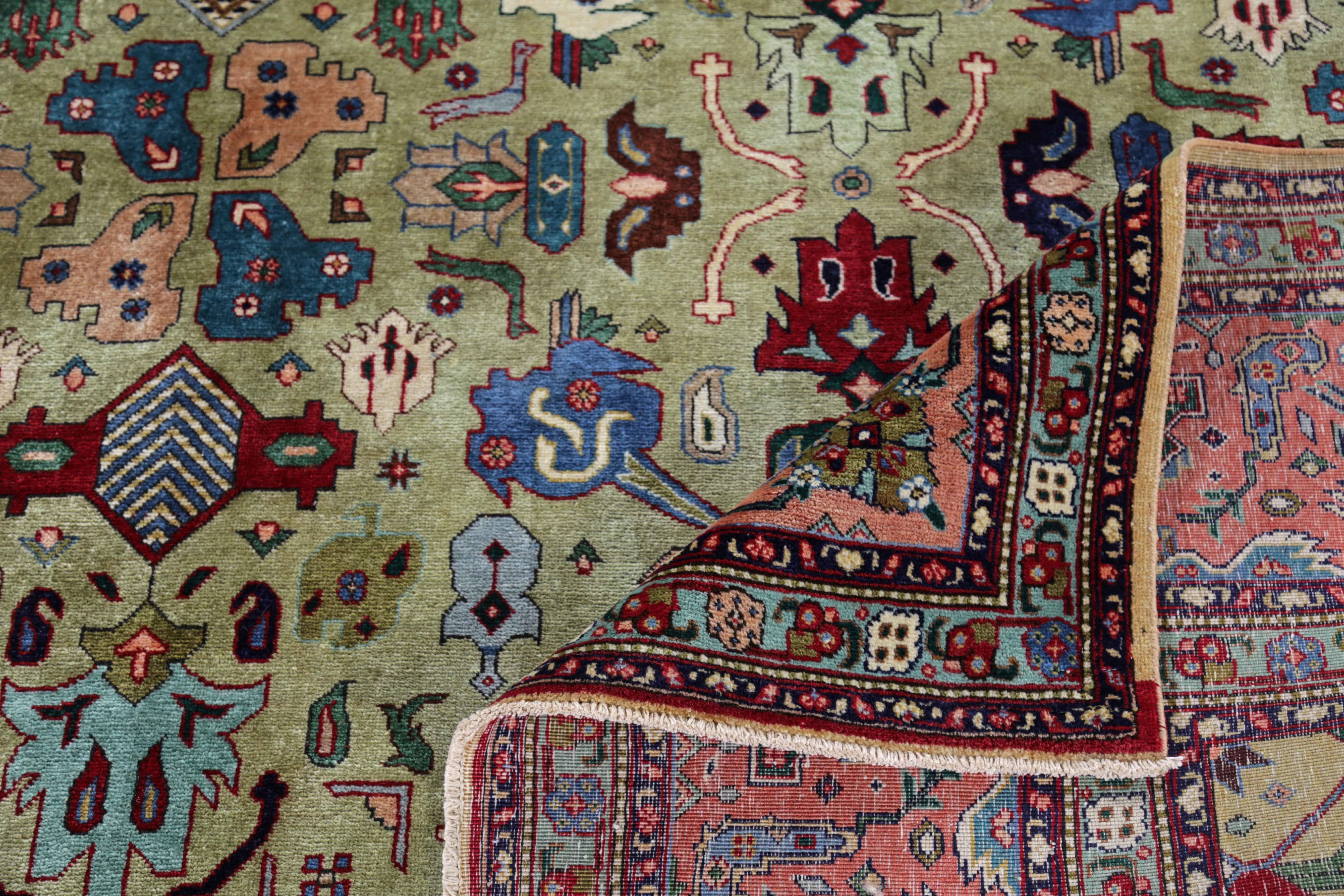 Antique Persian Area Rug Tabriz Design For Sale 3