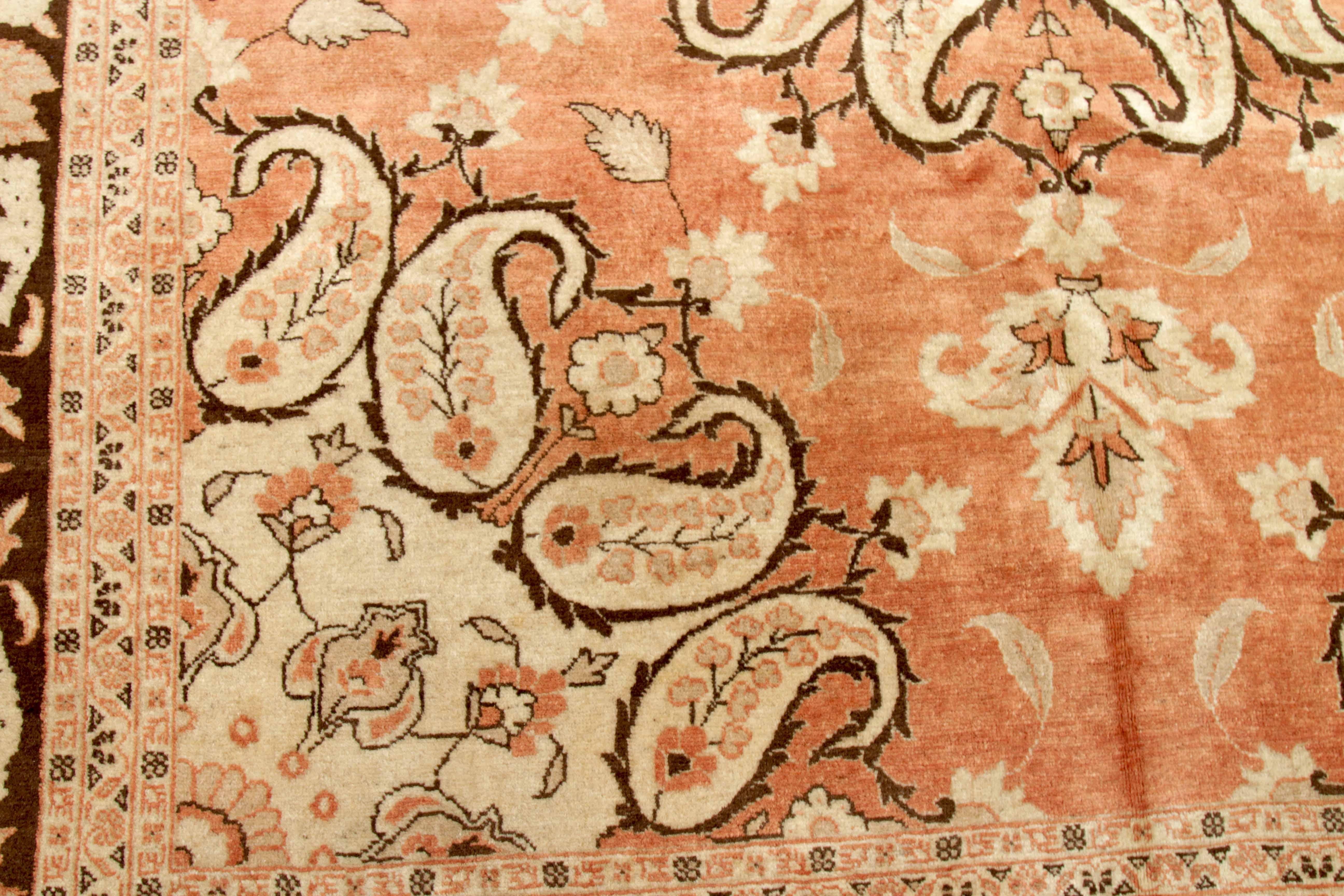 20th Century Antique Persian Area Rug Tabriz Design