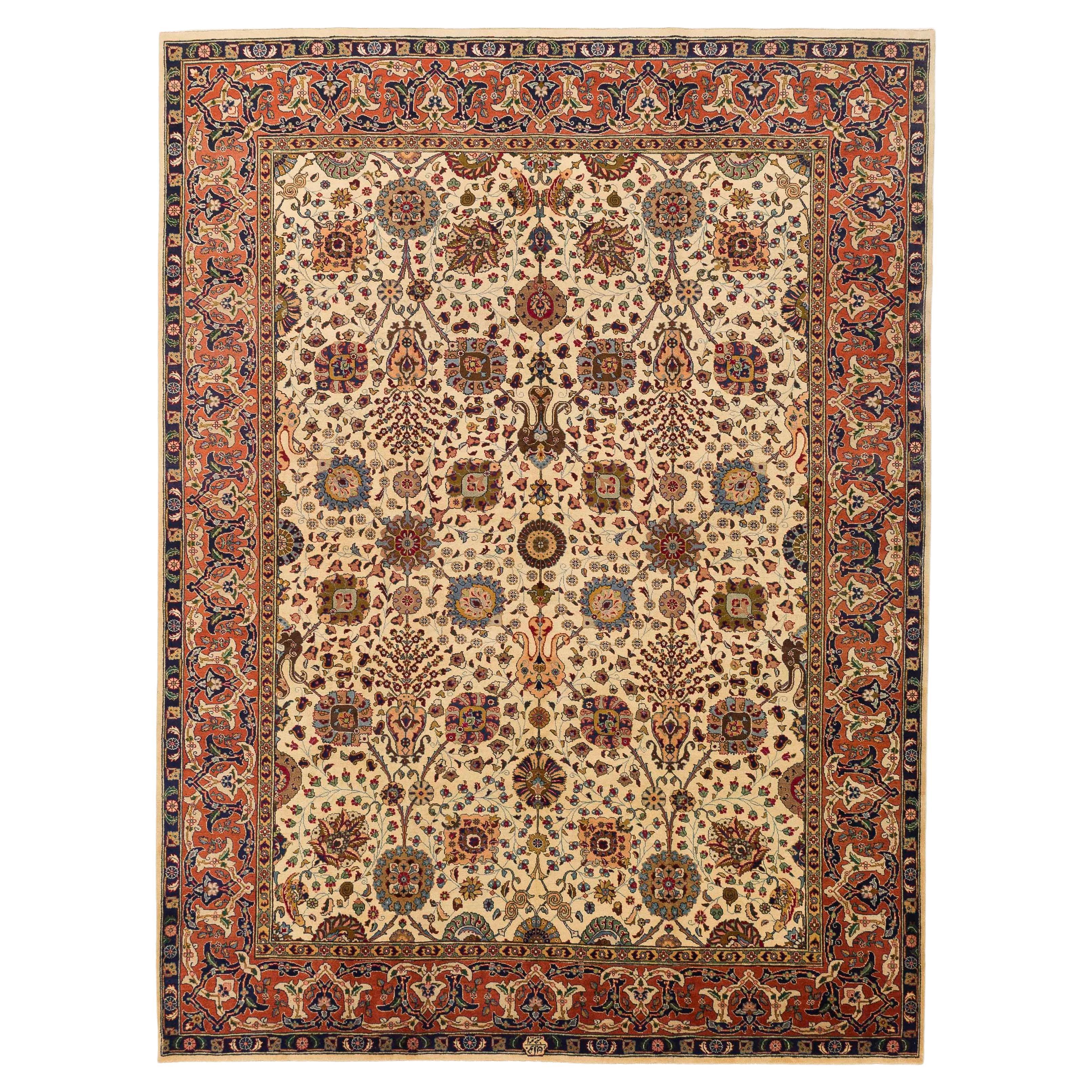 Tapis persan ancien motif Tabriz
