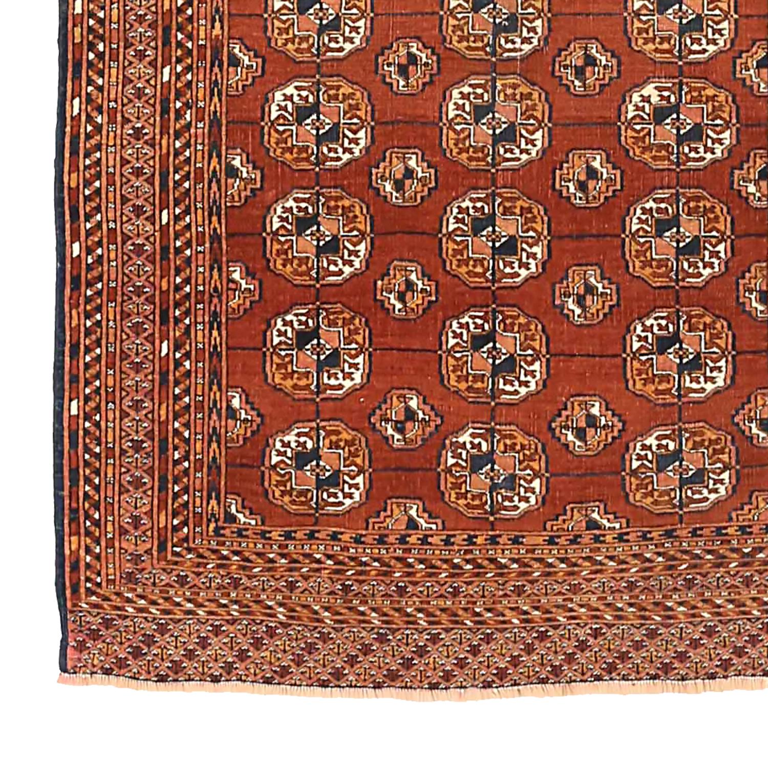 Other Antique Persian Area Rug Turkeman Design For Sale