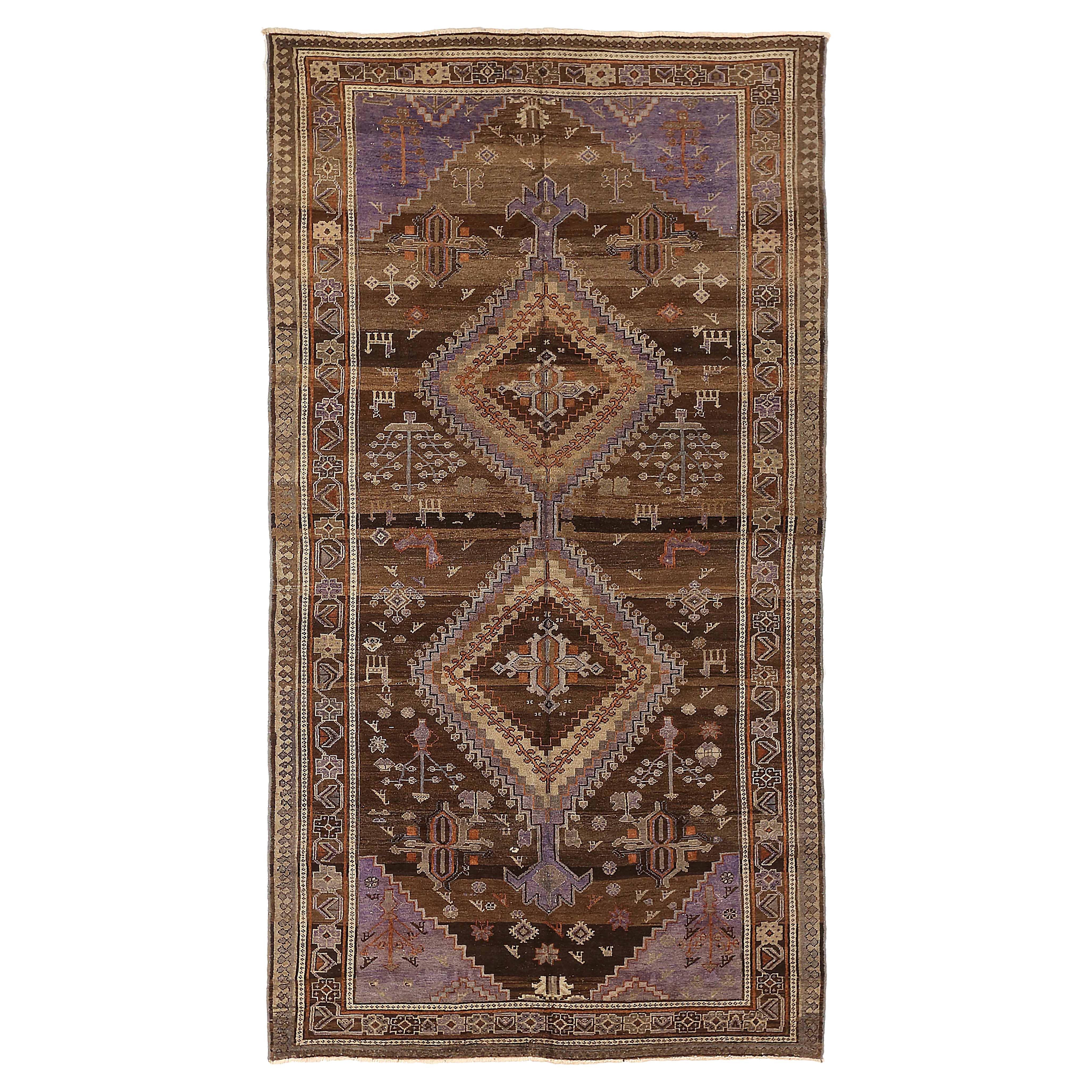 Antique Persian Area Rug Varamin Design