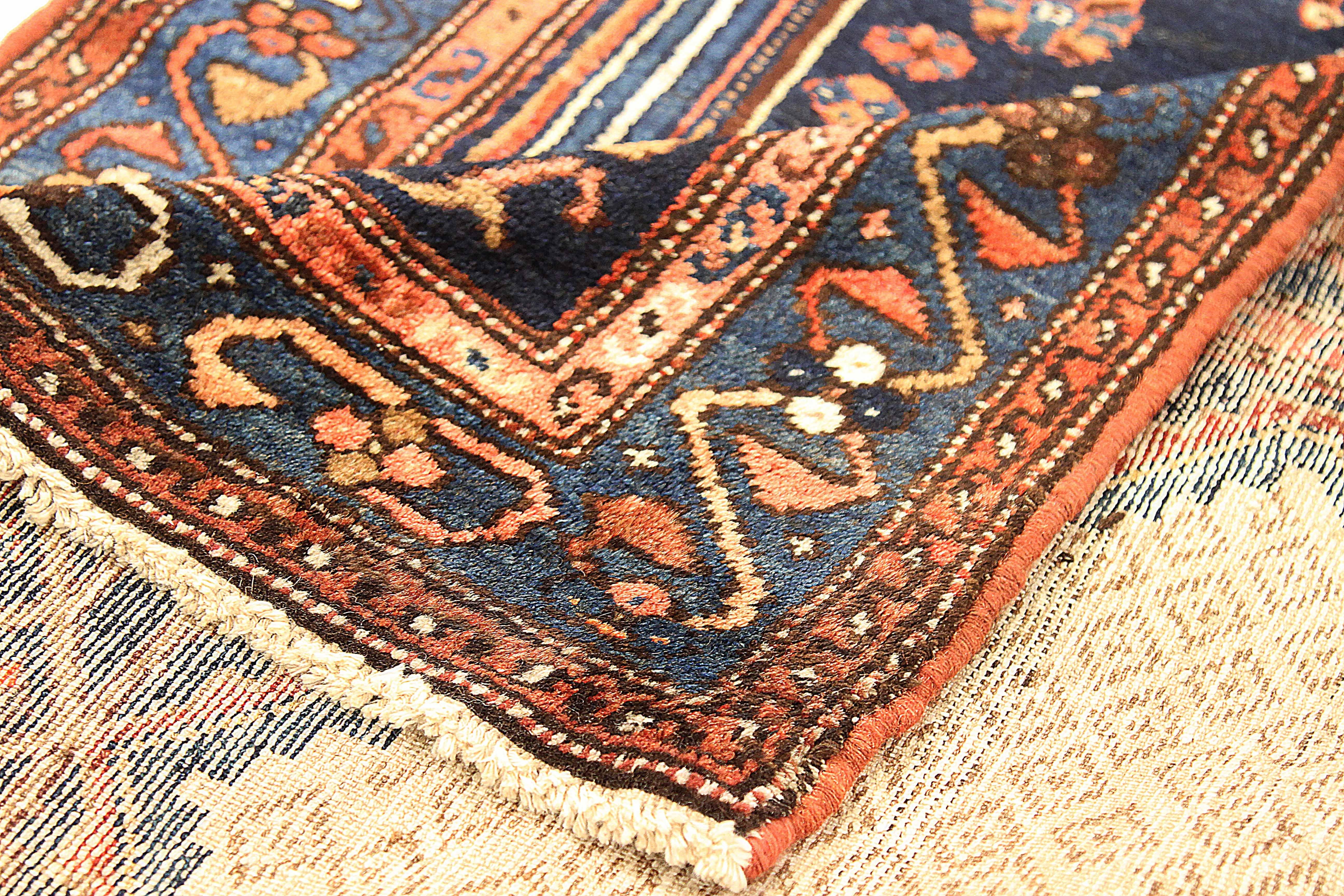 Hand-Woven  Antique Persian Area Rug Zanjan Design For Sale