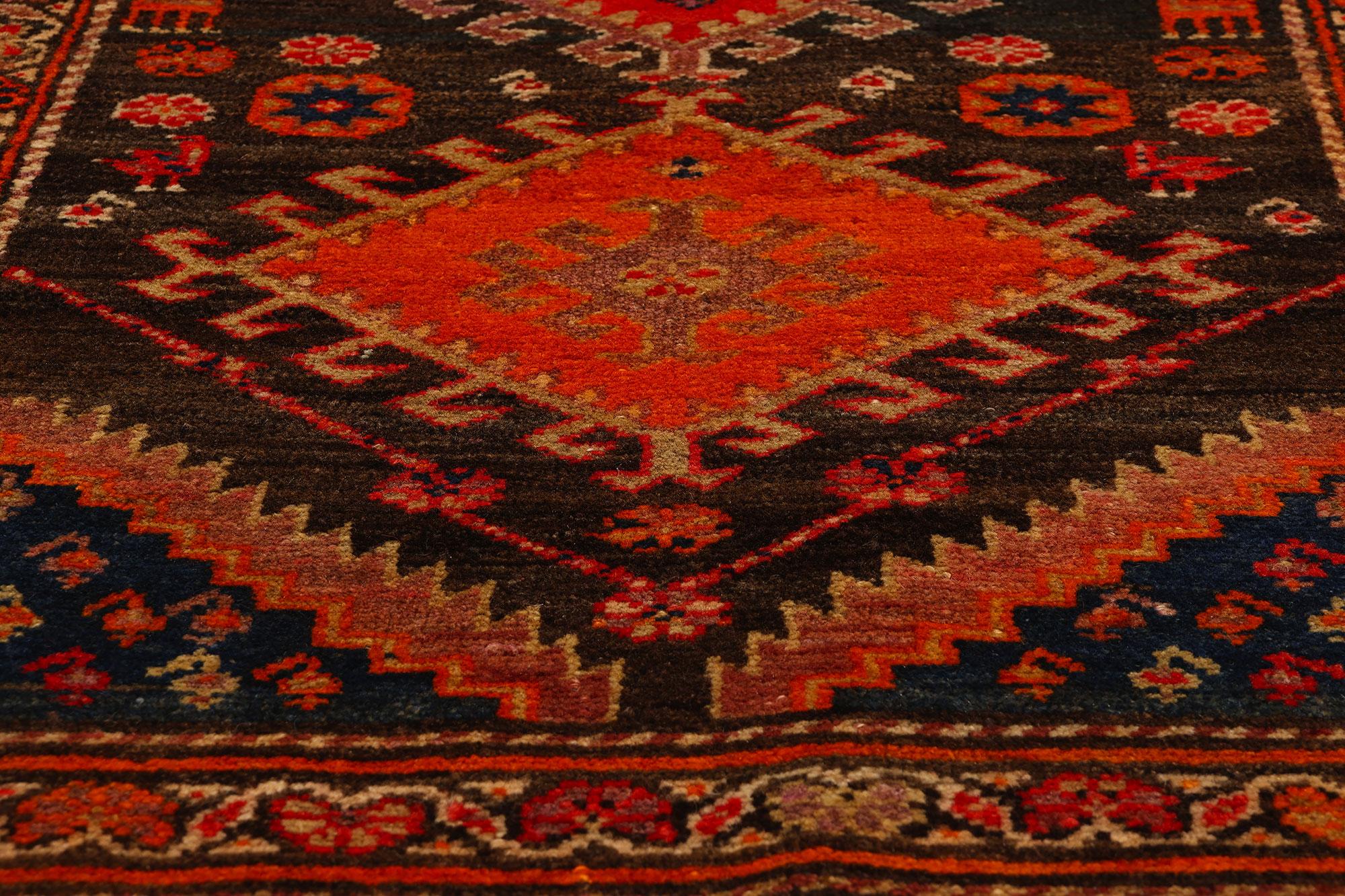 Wool Antique Persian Azerbaijan Rug For Sale