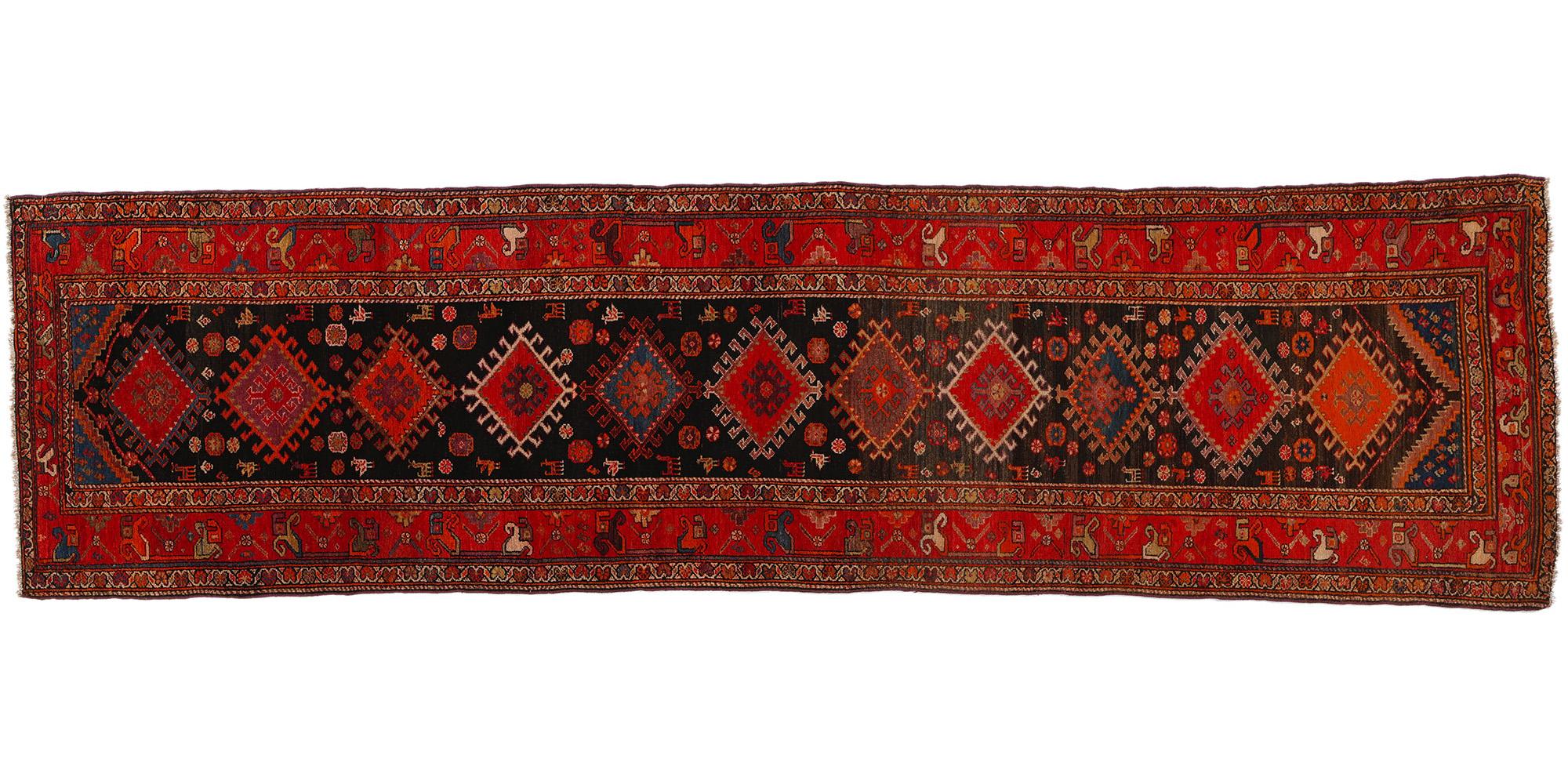 Antiker persischer Aserbaidschan-Teppich im Angebot 1