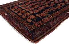 Antique Persian Azerbaijan Runner with Modern Federal Style