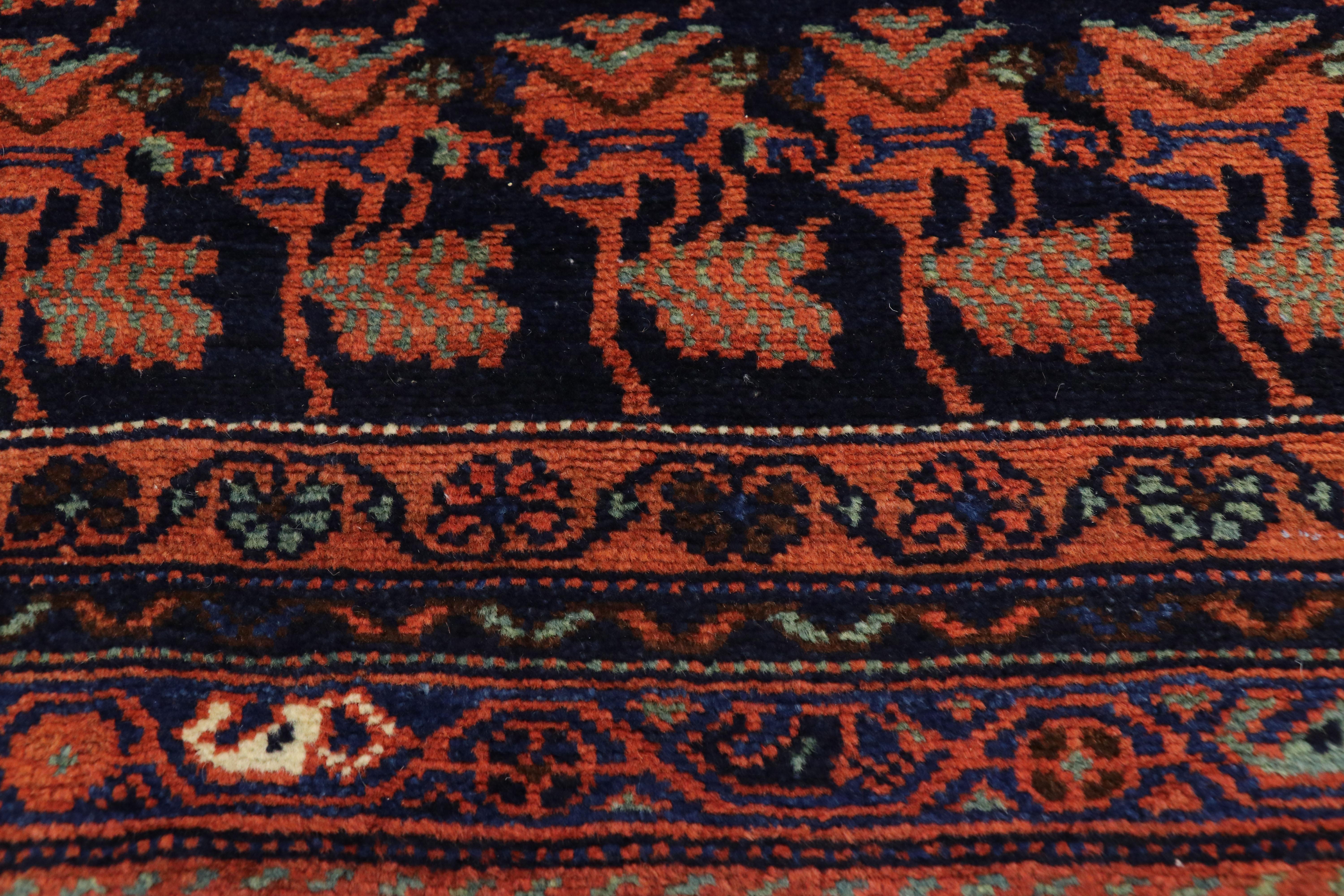 Antique Persian Azerbaijan Runner with Modern Federal Style In Good Condition For Sale In Dallas, TX