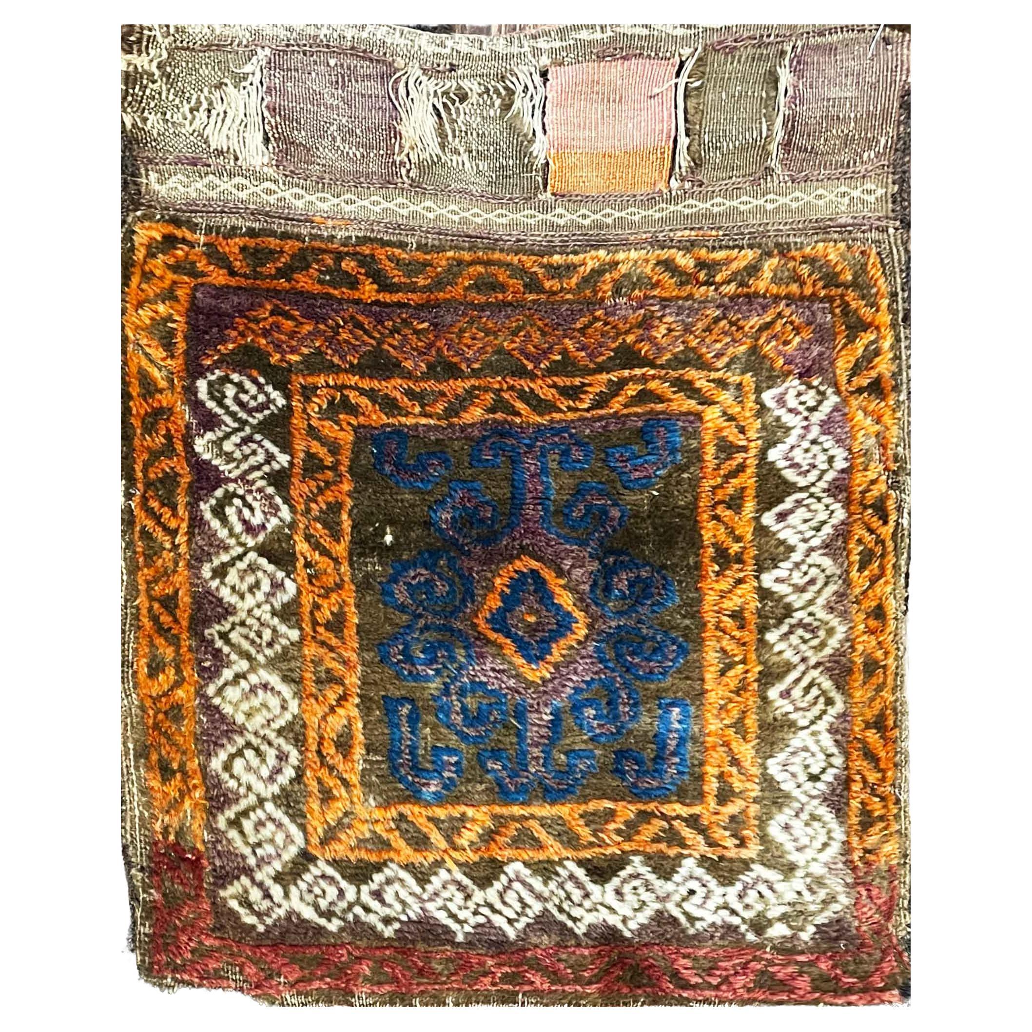 Bolsa de montar antigua persa azerbaiyana,  TAL CUAL