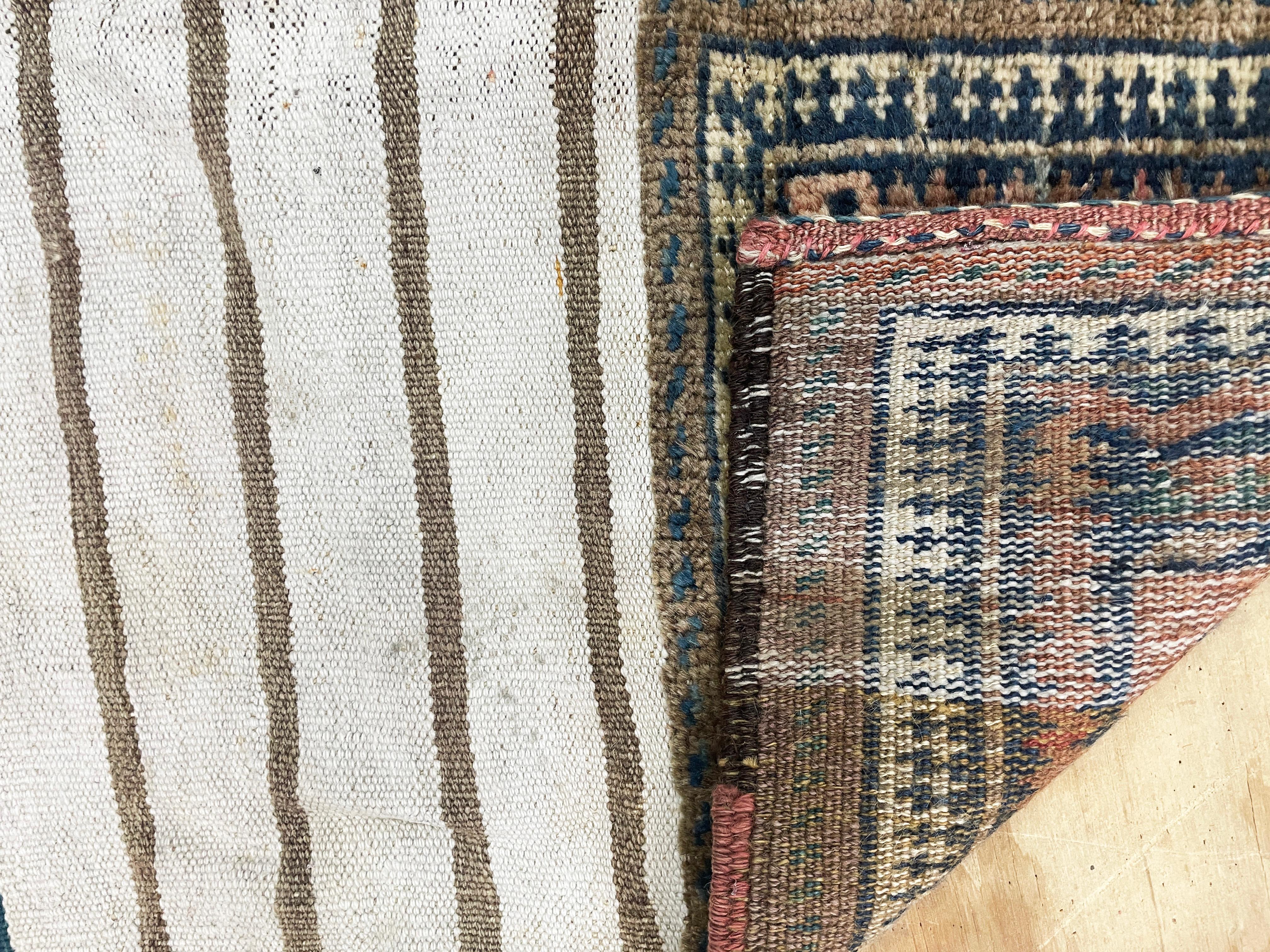 Hand-Knotted Antique Persian Azerbaijan Saddle Bag For Sale