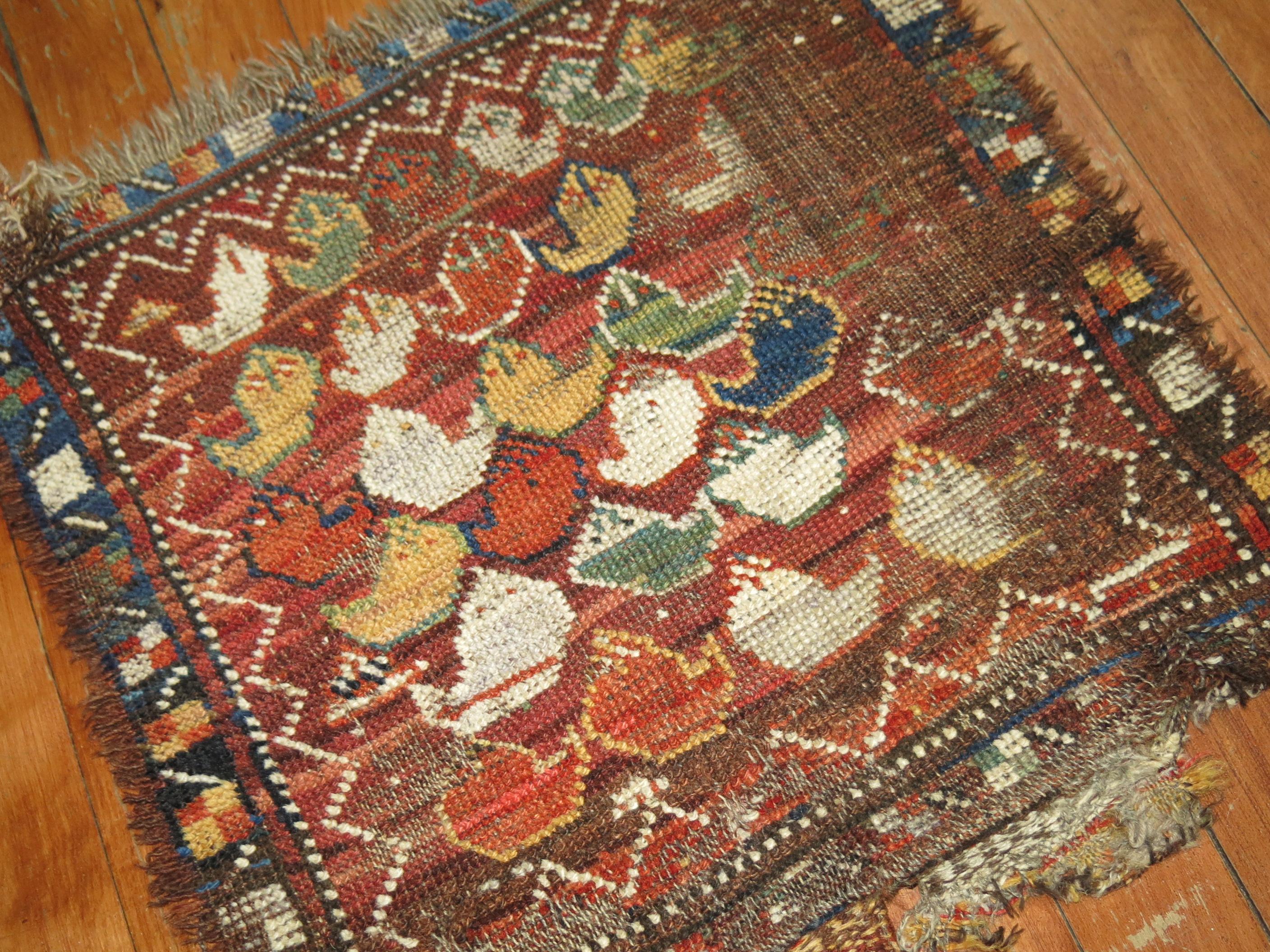 Tribal Antique Persian Bagface Rug