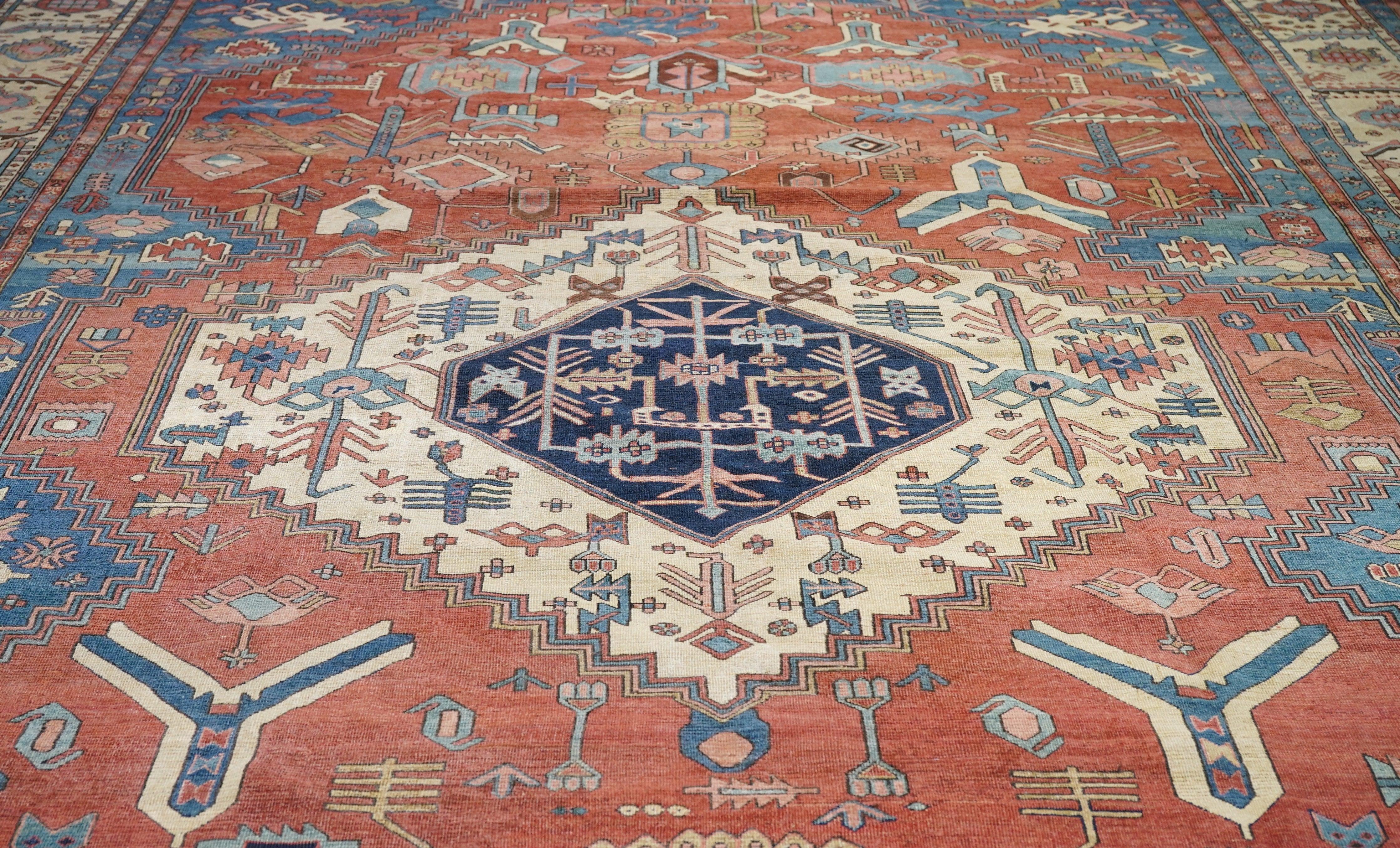 Antiker Serapi Bakhshyesh-Teppich 11'6'' x 18'6'' (Wolle) im Angebot